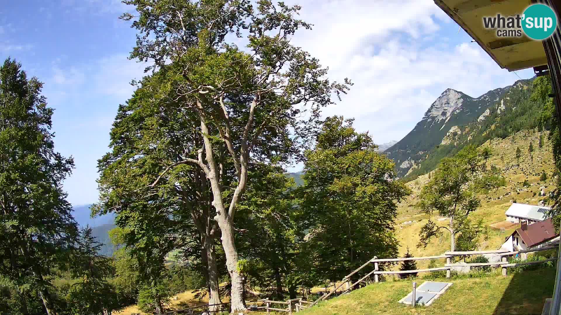 Refuge de la montagne Planina Razor caméra en direct (1315) | vue sur Tolminski Migovec