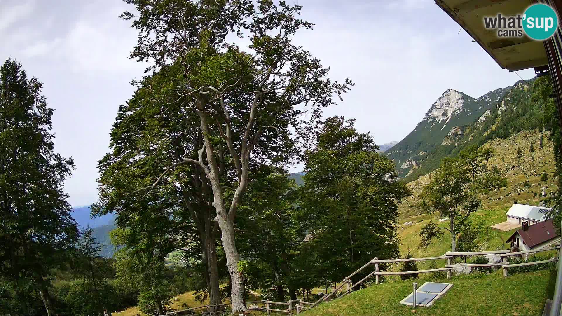 Refuge de la montagne Planina Razor caméra en direct (1315) | vue sur Tolminski Migovec
