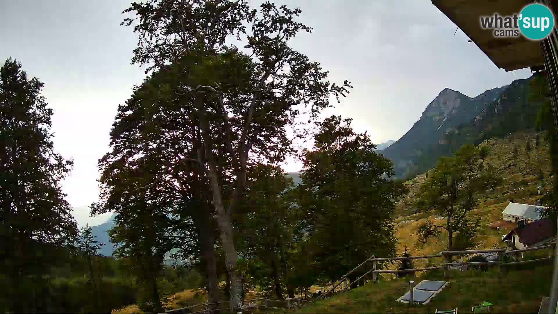 Baita di montagna Planina Razor webcam (1315) | vista su Tolminski Migovec