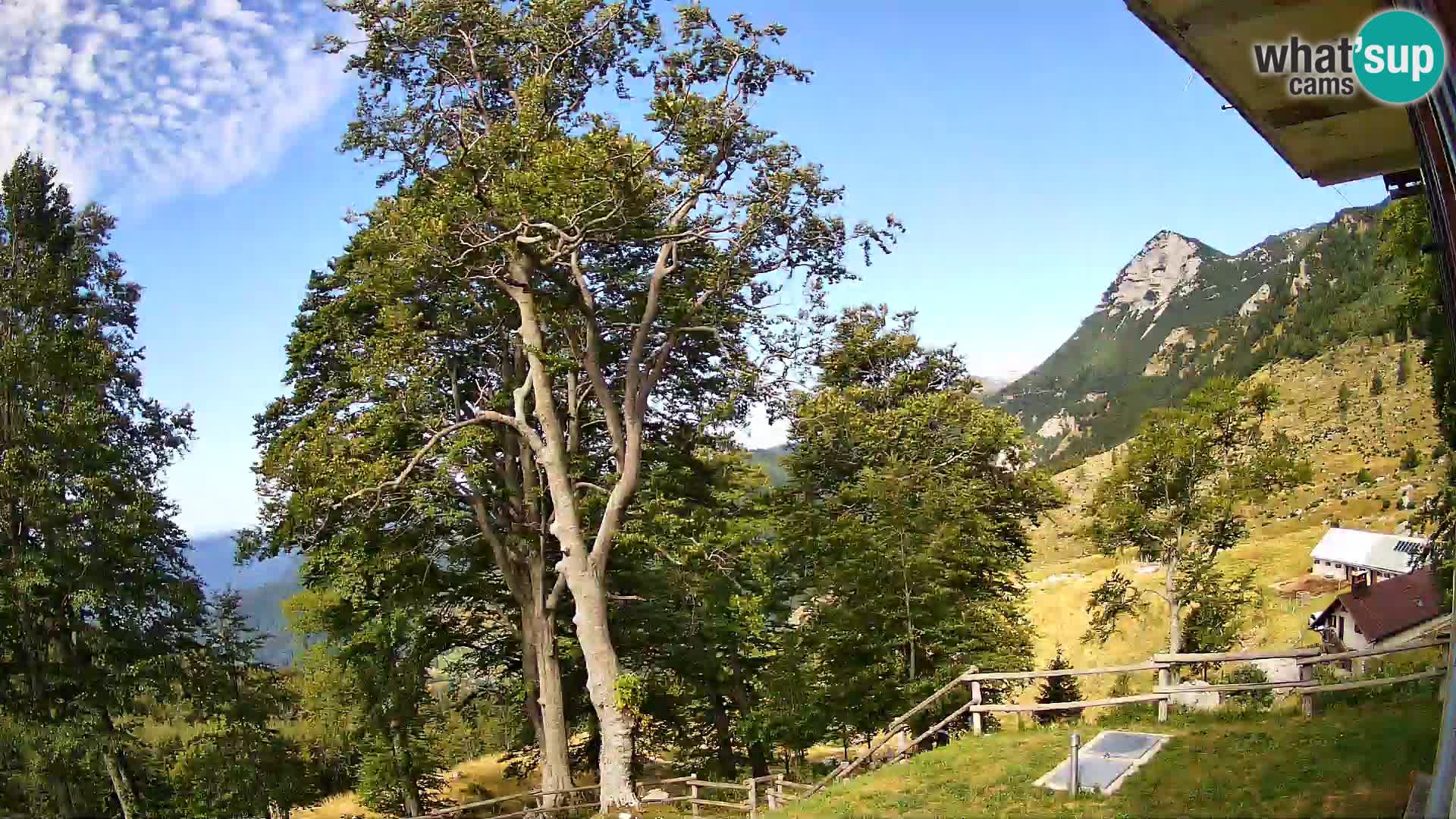 Refuge de la montagne Planina Razor caméra en direct (1315) | vue sur Tolminski Migovec