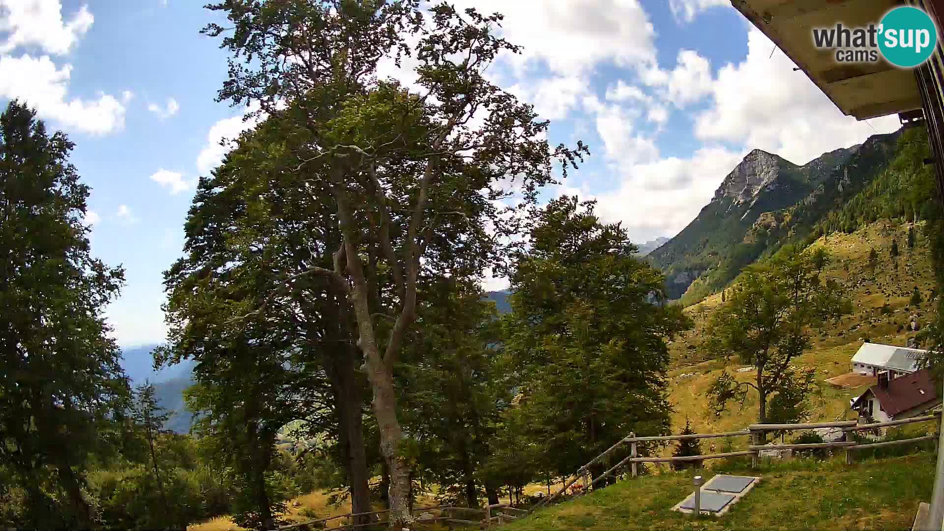 Planina Razor Mountain Hut live cam (1315) | view to Tolminski Migovec