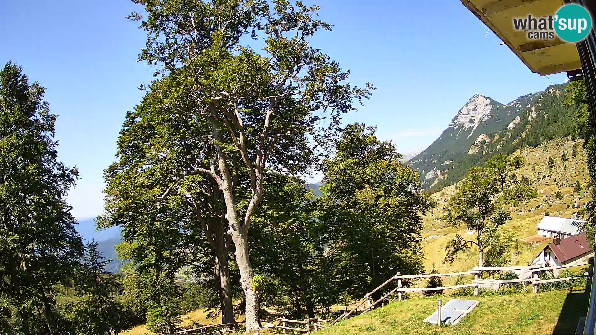 Planina Razor Mountain Hut live cam (1315) | view to Tolminski Migovec