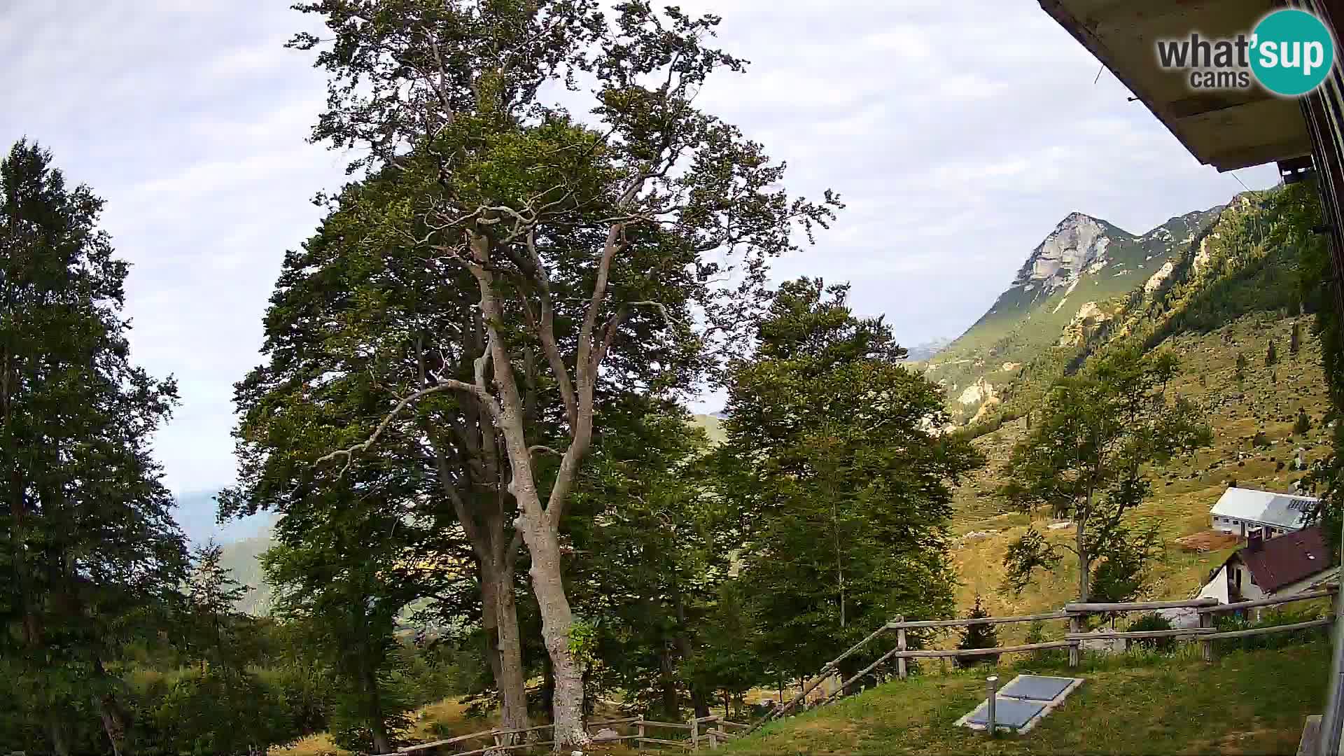 Baita di montagna Planina Razor webcam (1315) | vista su Tolminski Migovec