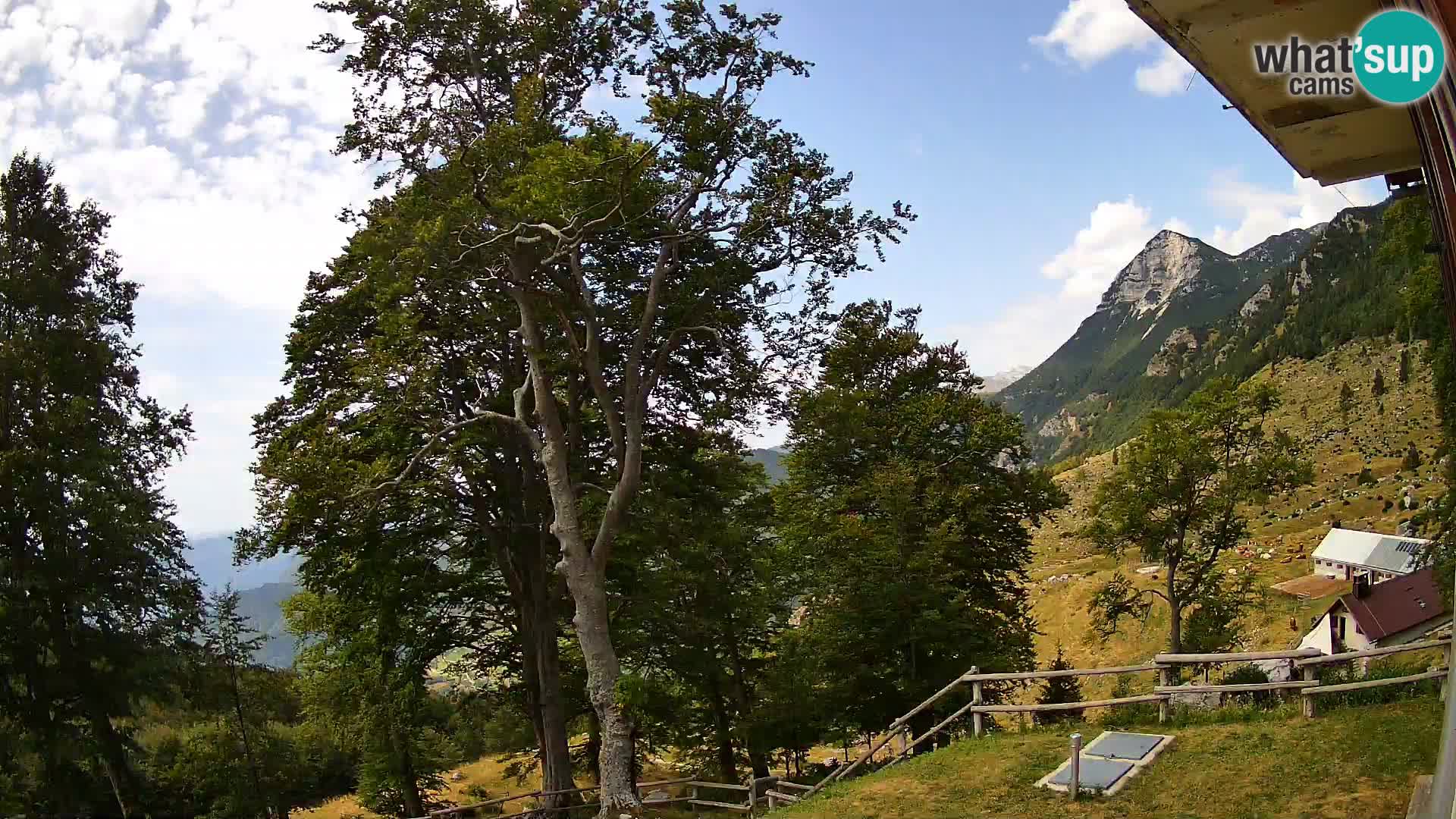 Planina Razor Mountain Hut live cam (1315) | view to Tolminski Migovec
