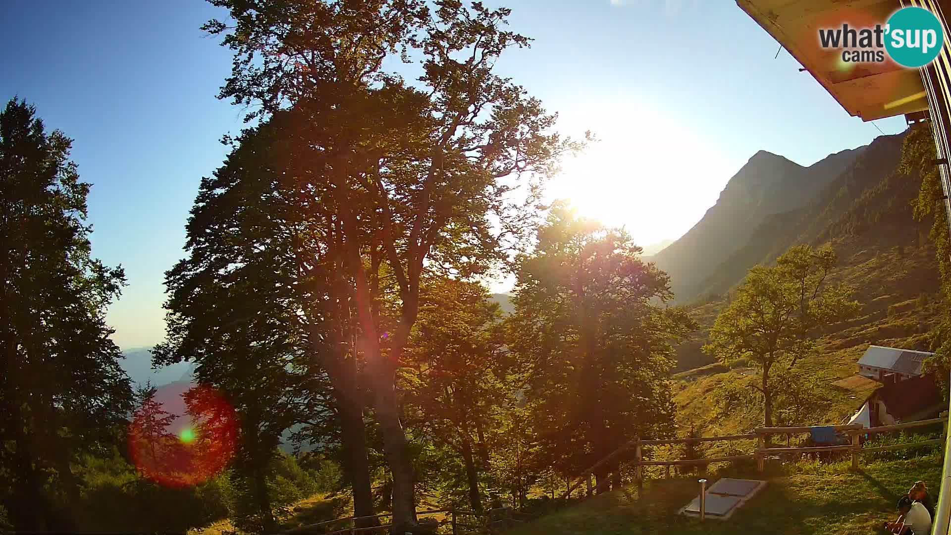 Planina Razor Mountain Hut live cam (1315) | view to Tolminski Migovec
