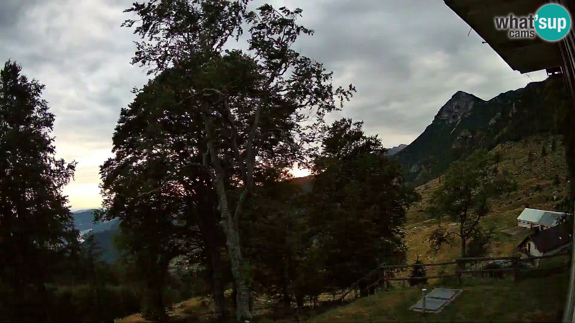Baita di montagna Planina Razor webcam (1315) | vista su Tolminski Migovec