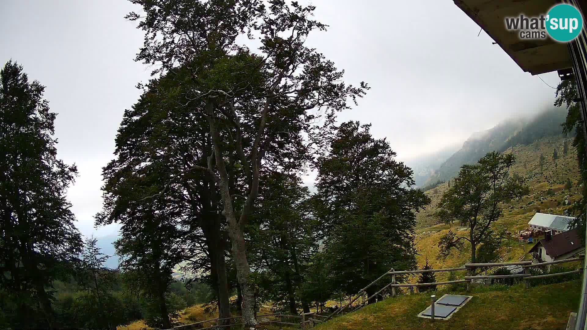 Cámara en vivo de la cabaña de montaña Planina Razor (1315) | vista hacia Tolminski Migovec