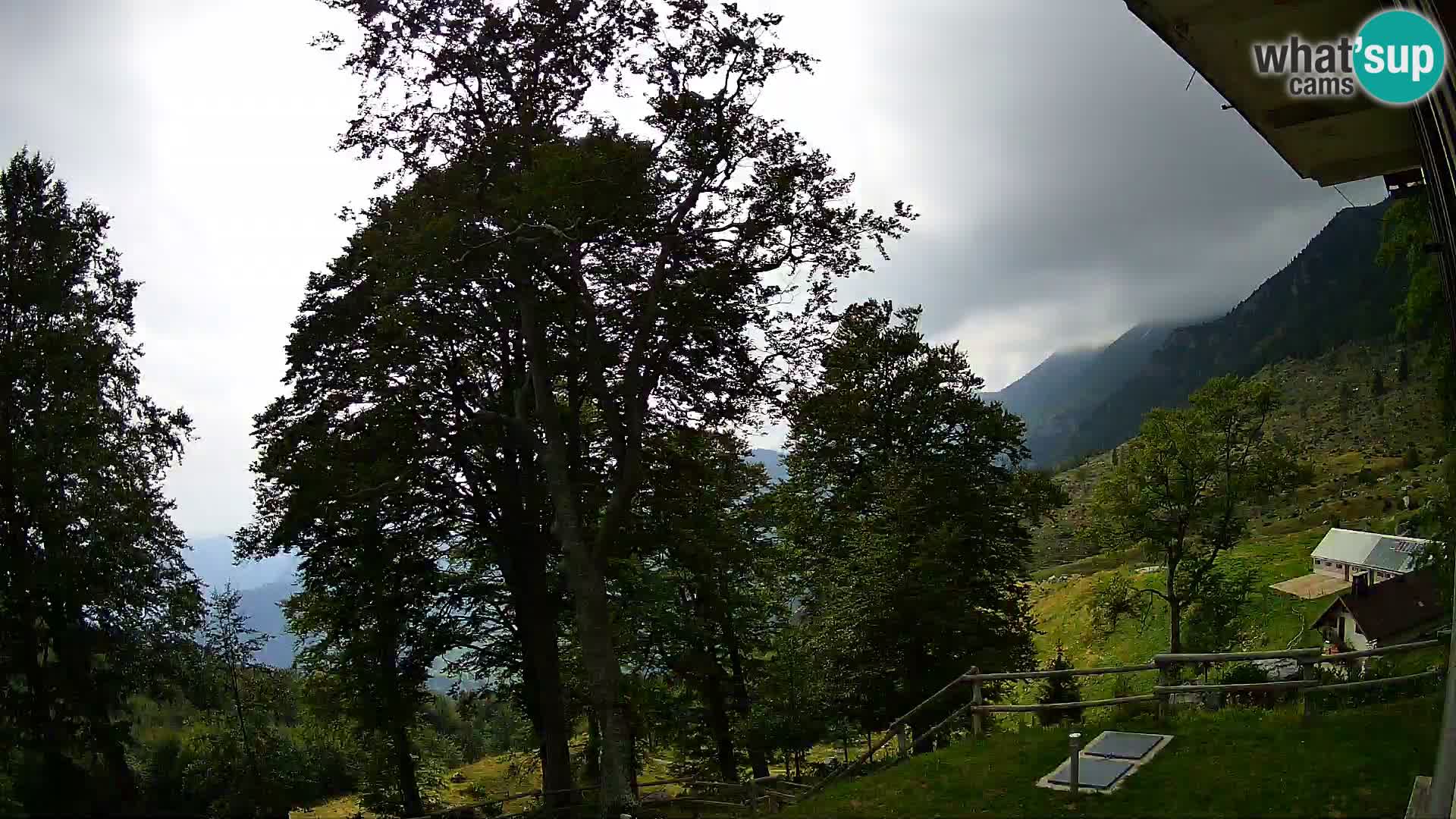 Baita di montagna Planina Razor webcam (1315) | vista su Tolminski Migovec