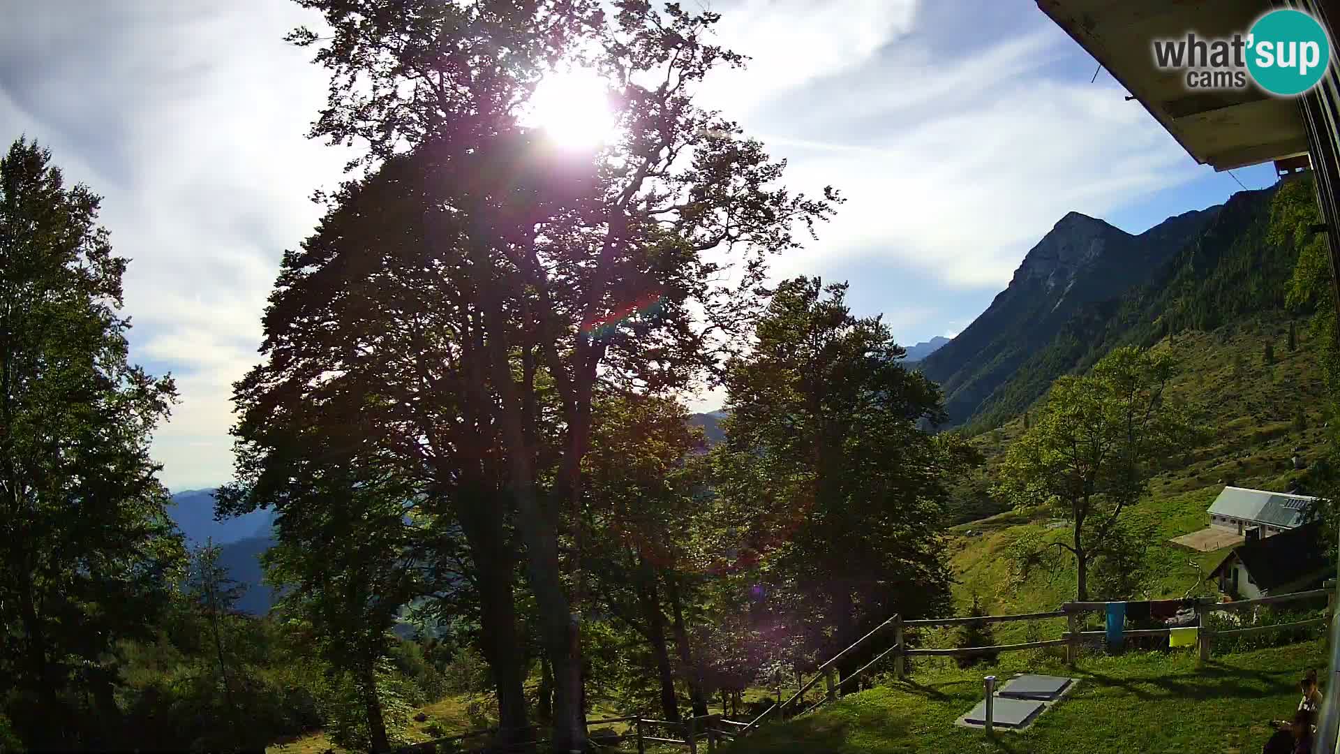 Cámara en vivo de la cabaña de montaña Planina Razor (1315) | vista hacia Tolminski Migovec