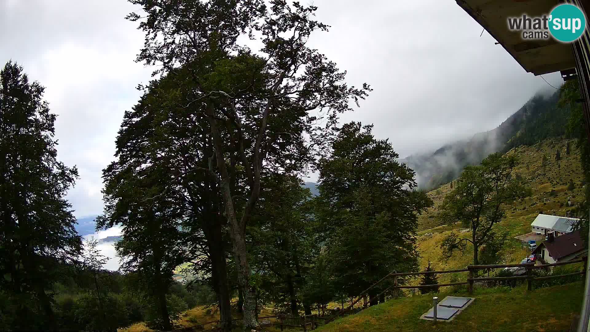 Baita di montagna Planina Razor webcam (1315) | vista su Tolminski Migovec