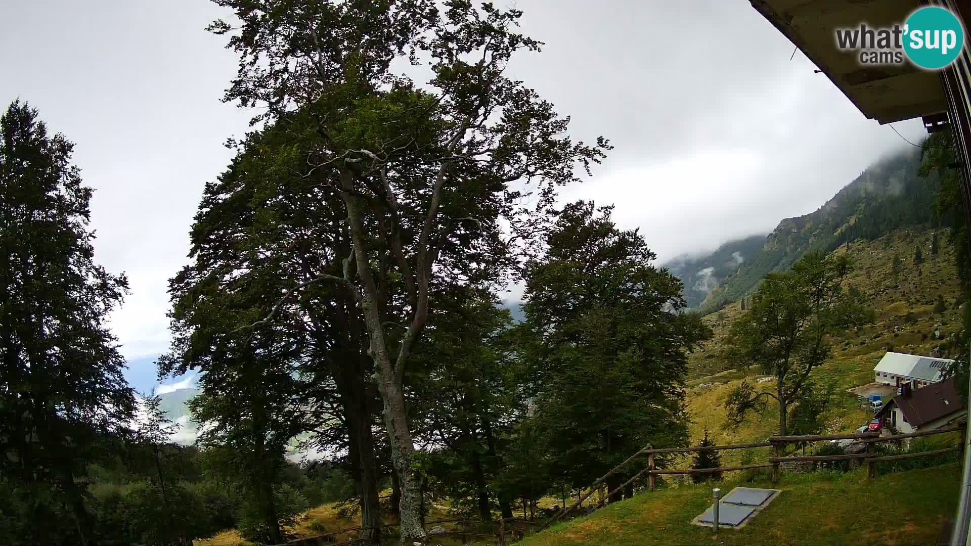 Cámara en vivo de la cabaña de montaña Planina Razor (1315) | vista hacia Tolminski Migovec