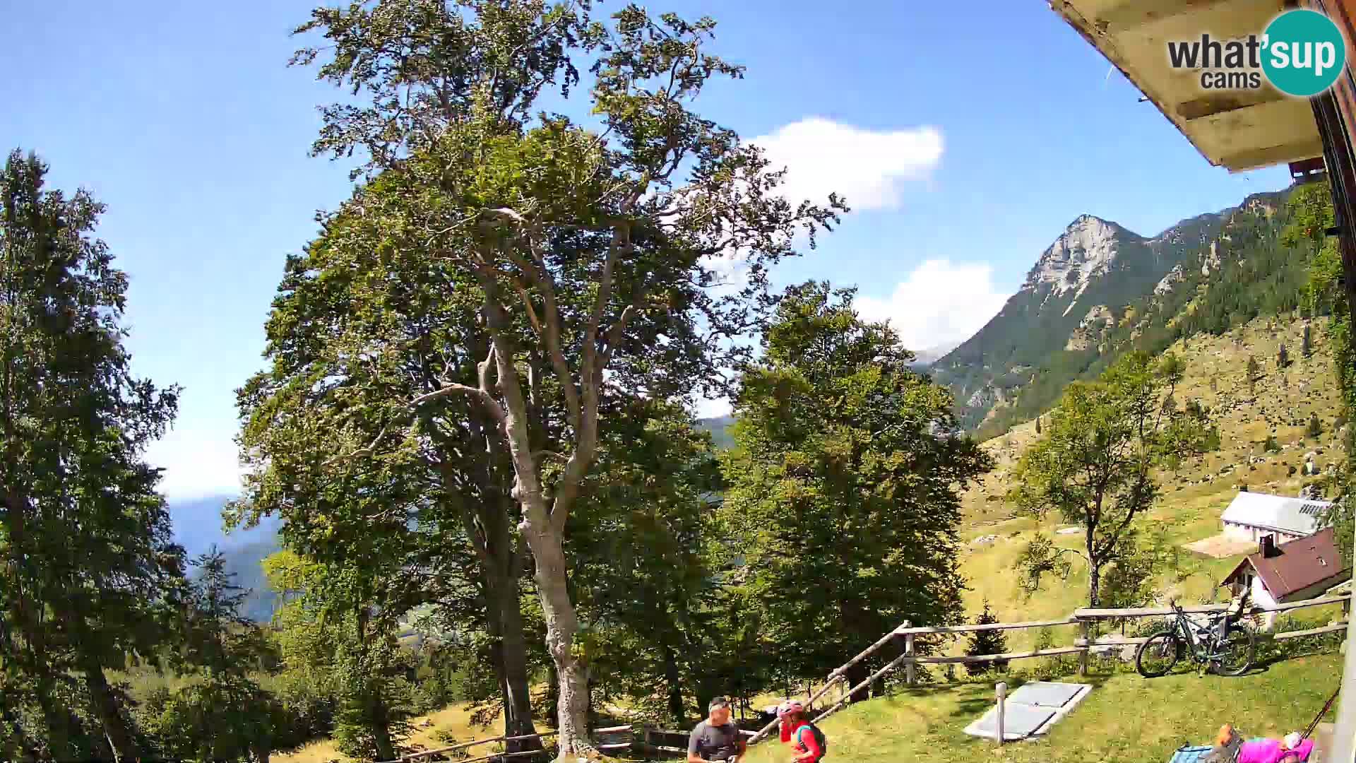 Baita di montagna Planina Razor webcam (1315) | vista su Tolminski Migovec