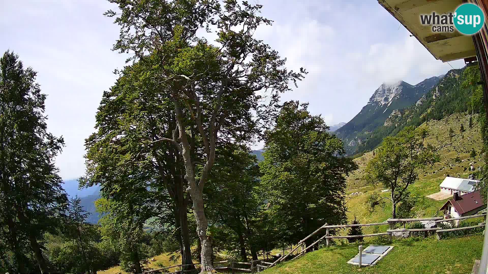 Planina Razor Mountain Hut live cam (1315) | view to Tolminski Migovec