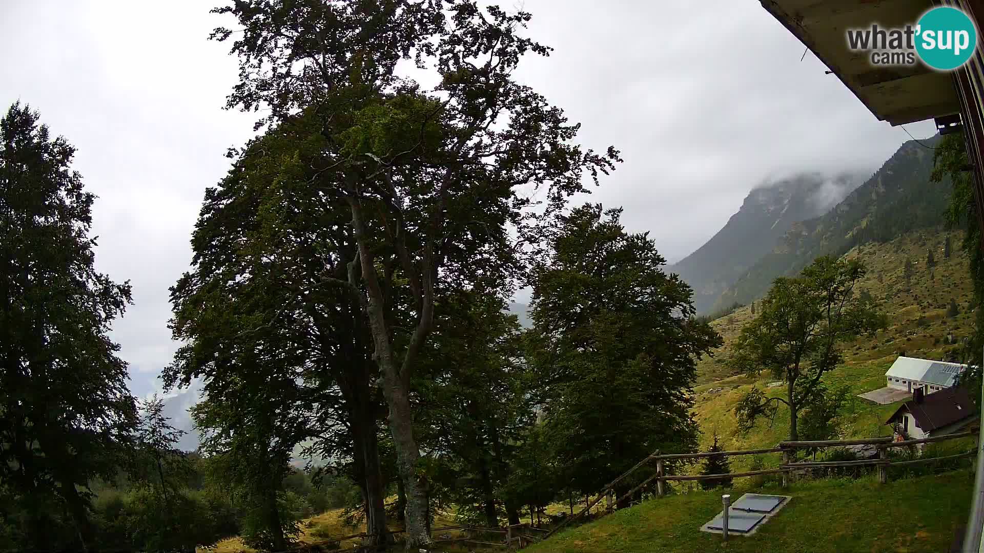 Refuge de la montagne Planina Razor caméra en direct (1315) | vue sur Tolminski Migovec