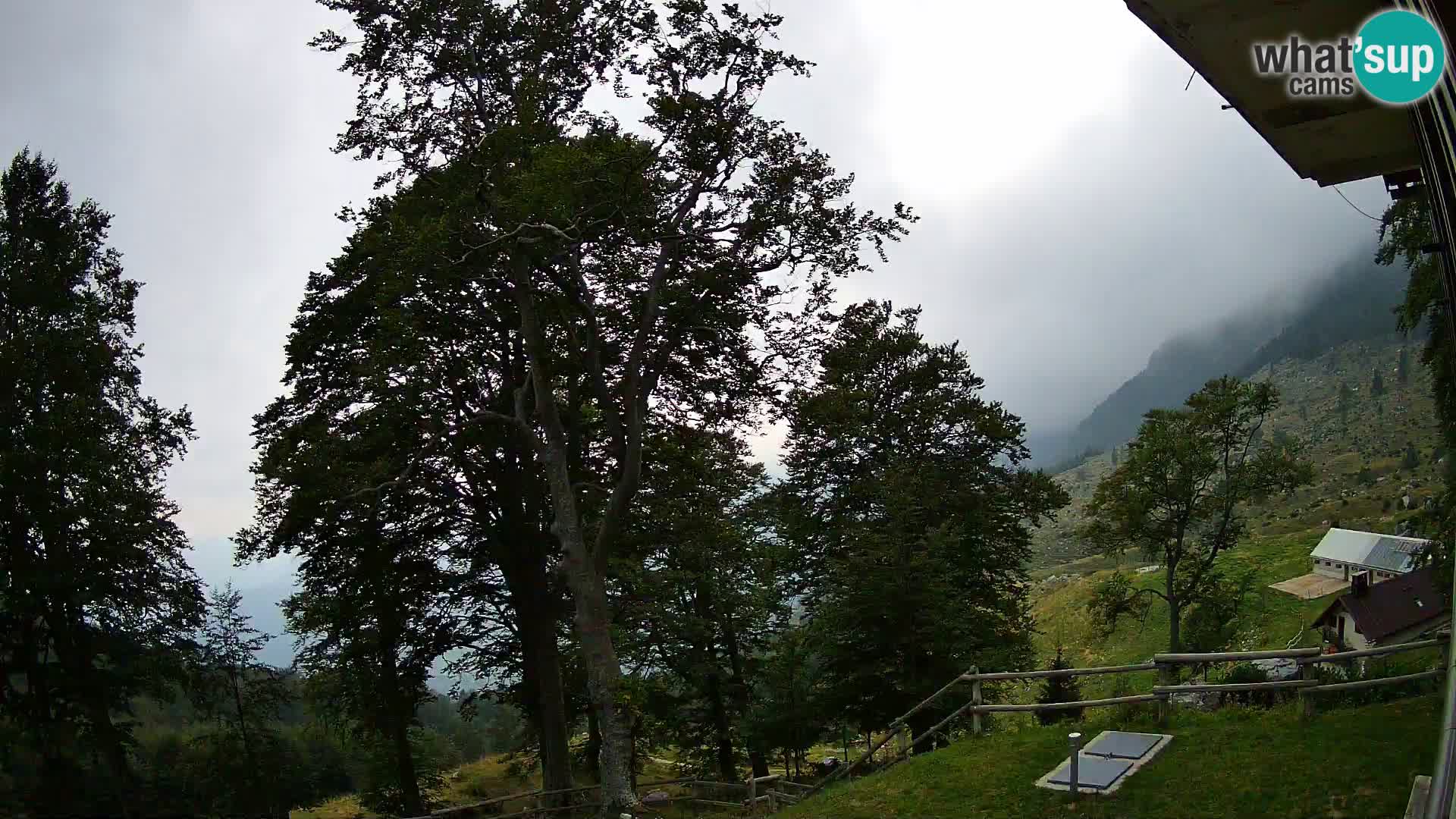 Koča na Planini Razor spletna kamera (1315) | Pogled na Tolminski Migovec