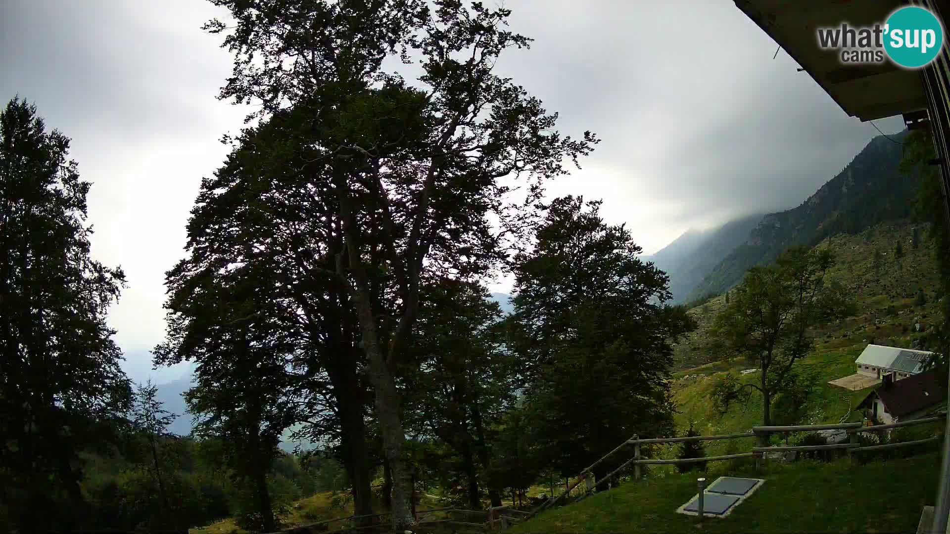 Koča na Planini Razor spletna kamera (1315) | Pogled na Tolminski Migovec