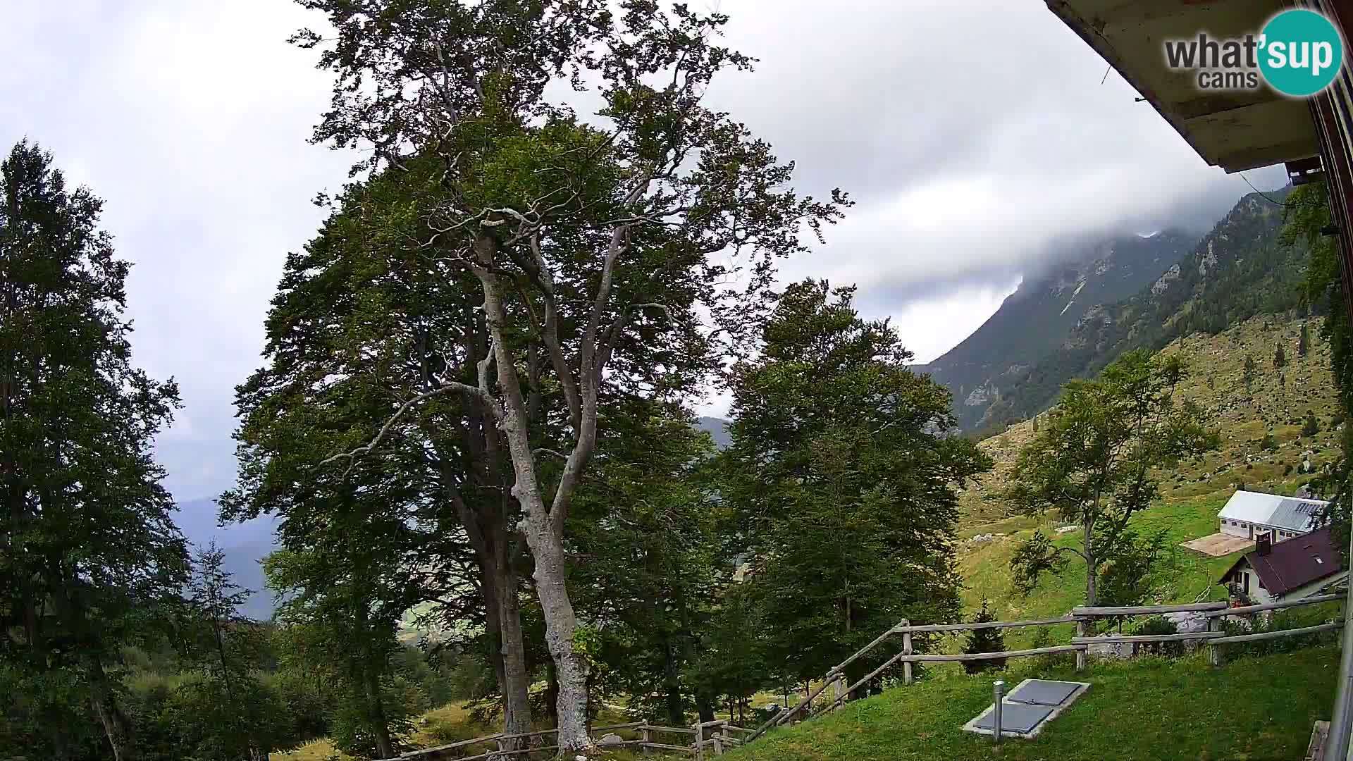 Planina Razor Mountain Hut live cam (1315) | view to Tolminski Migovec