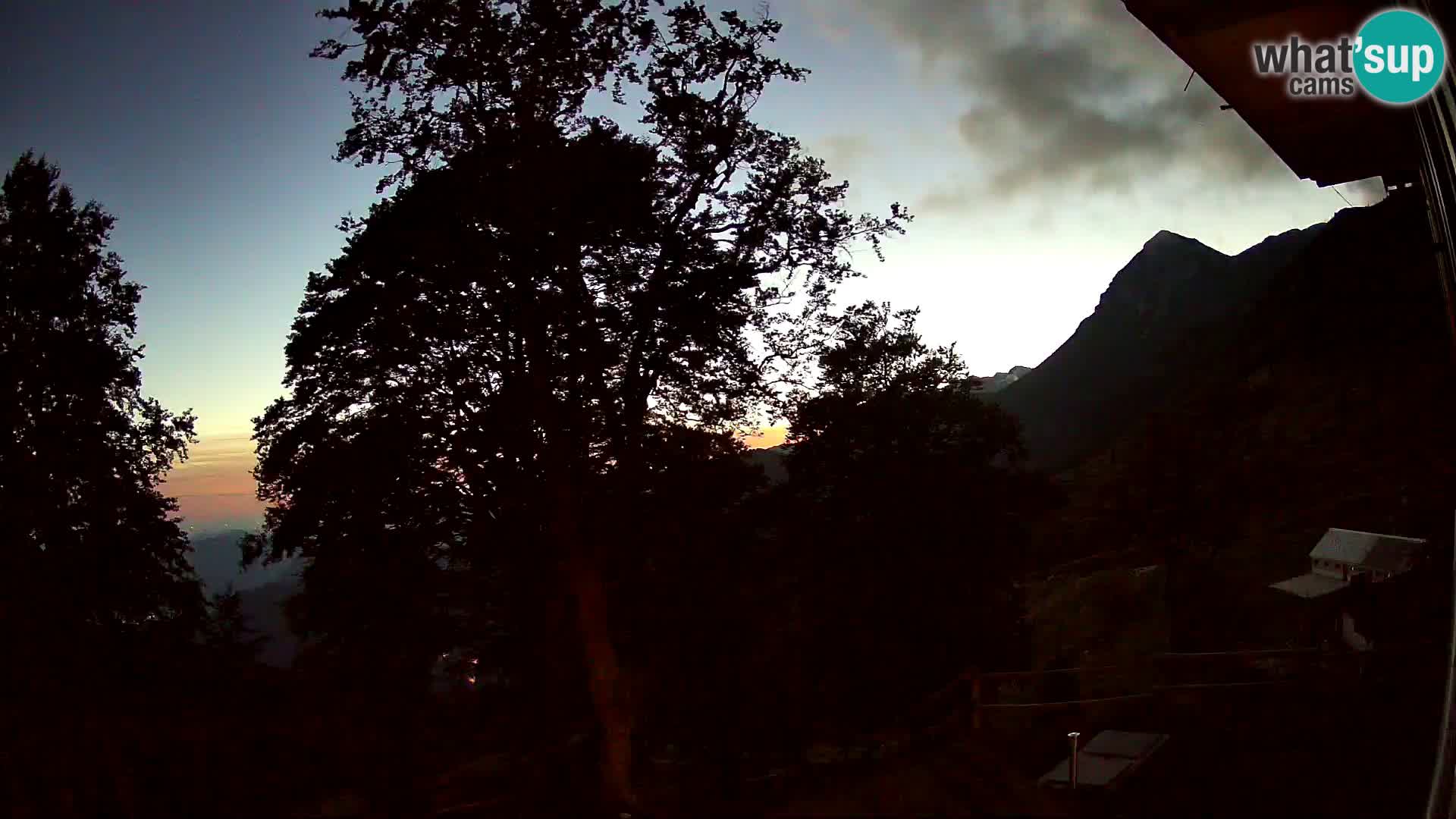 Baita di montagna Planina Razor webcam (1315) | vista su Tolminski Migovec