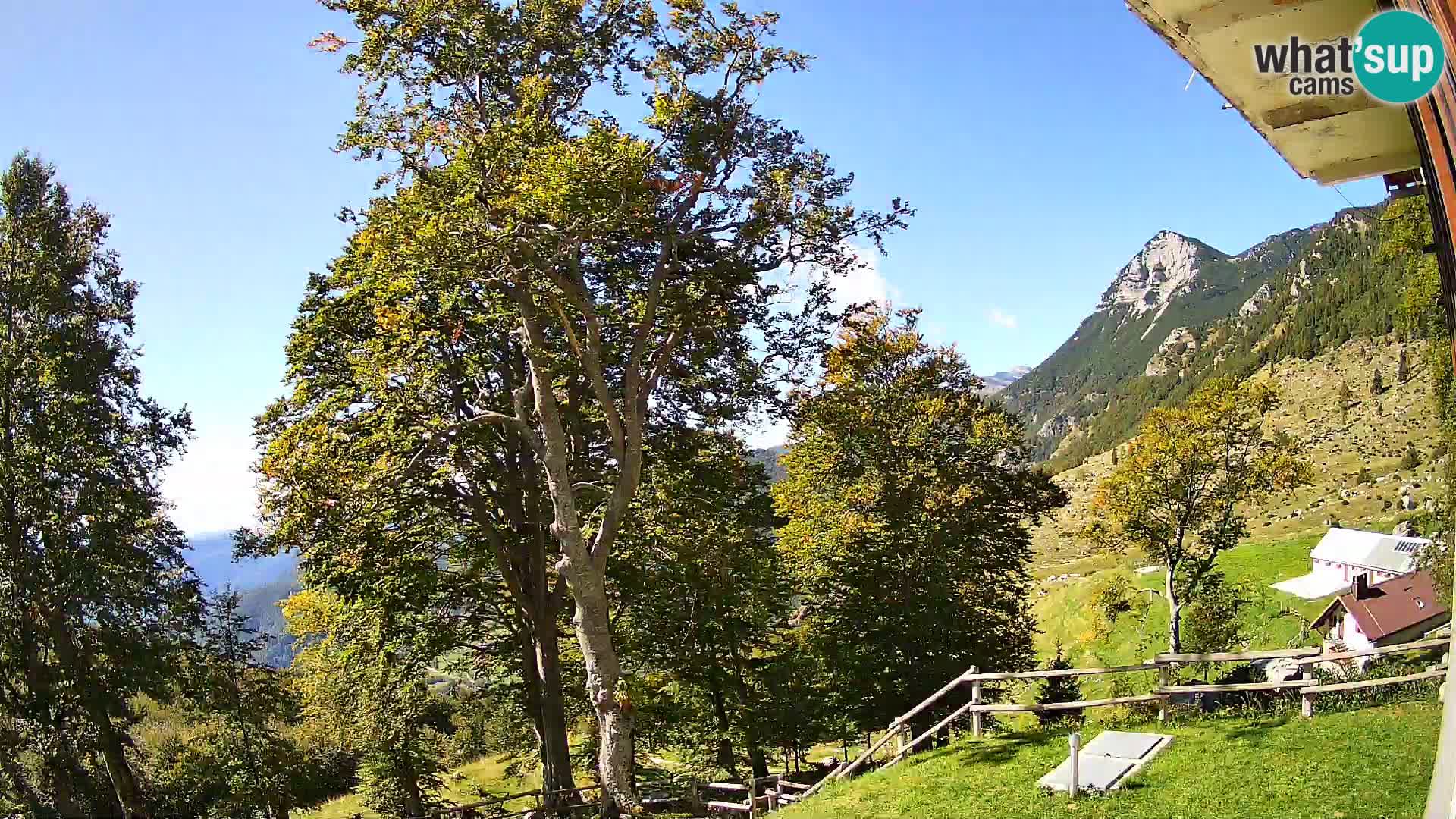 Planina Razor Mountain Hut live cam (1315) | view to Tolminski Migovec