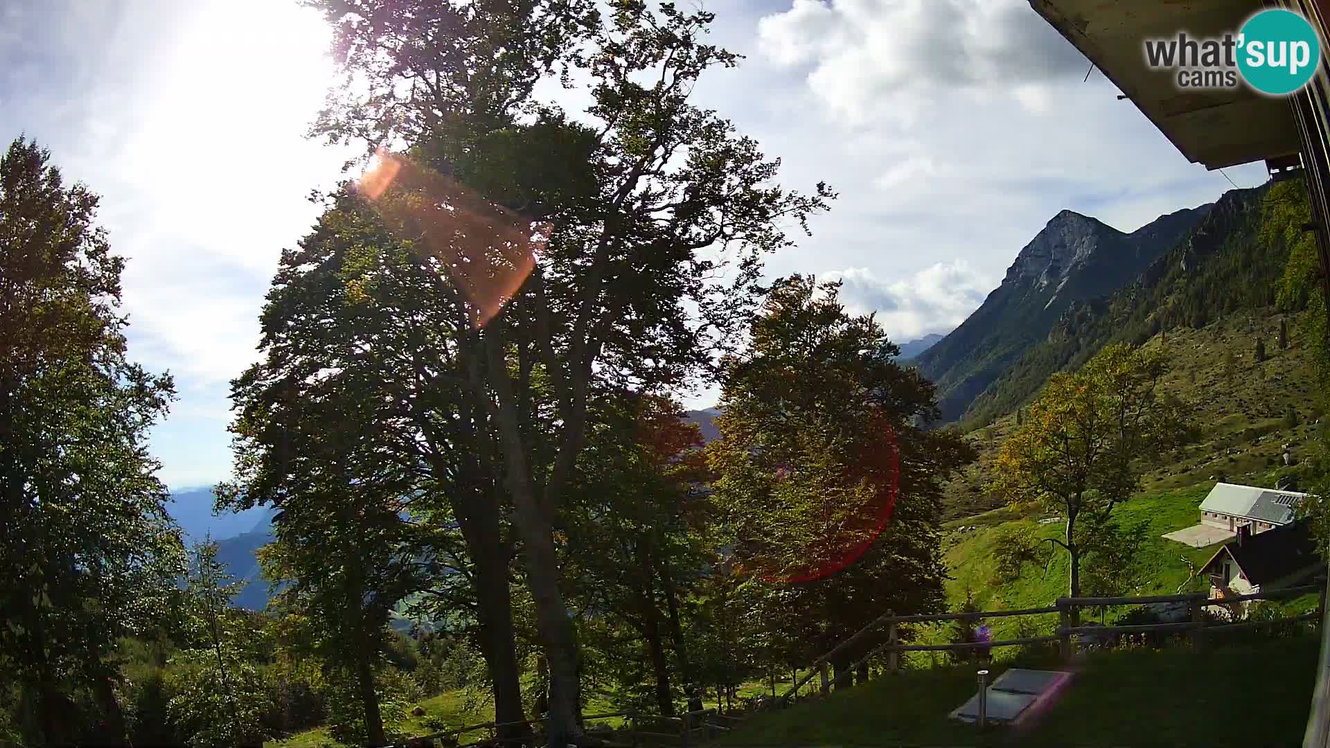 Baita di montagna Planina Razor webcam (1315) | vista su Tolminski Migovec