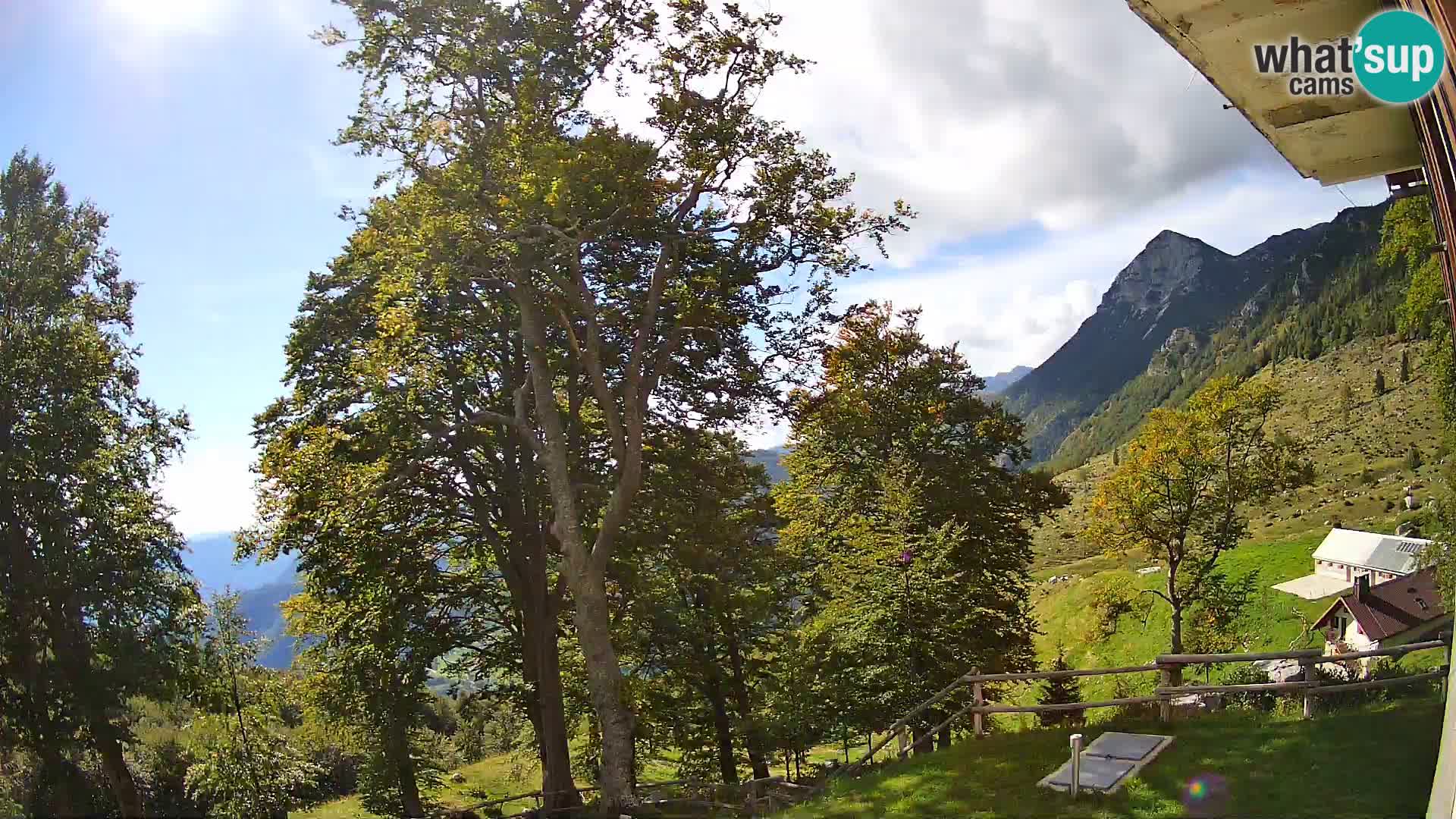 Planina Razor Mountain Hut live cam (1315) | view to Tolminski Migovec