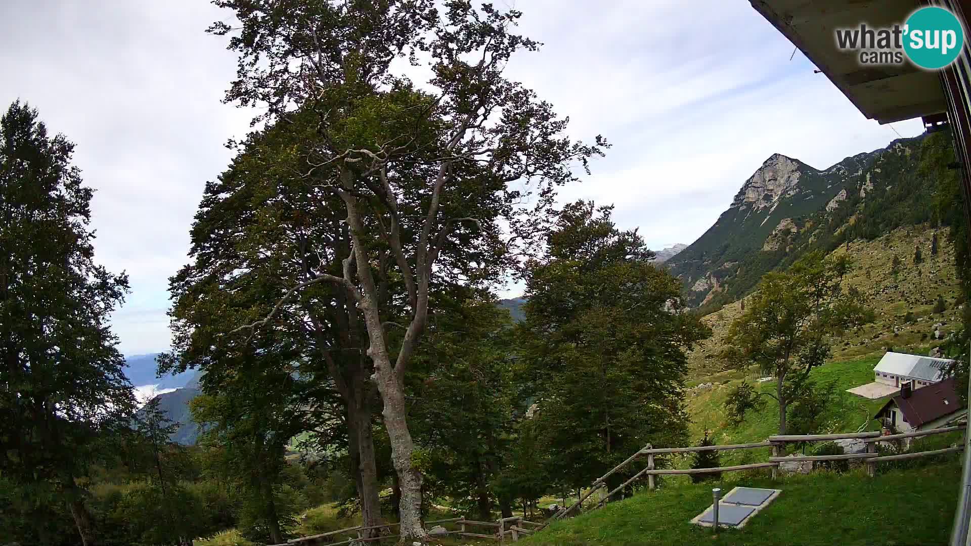 Planina Razor Mountain Hut live cam (1315) | view to Tolminski Migovec