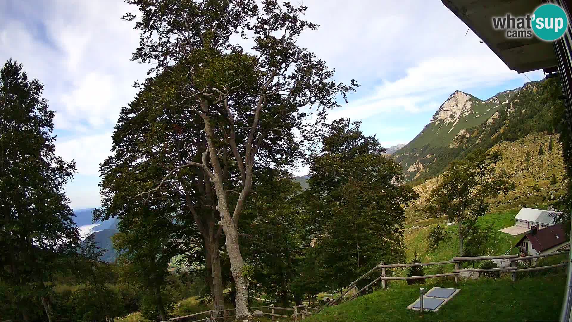Baita di montagna Planina Razor webcam (1315) | vista su Tolminski Migovec