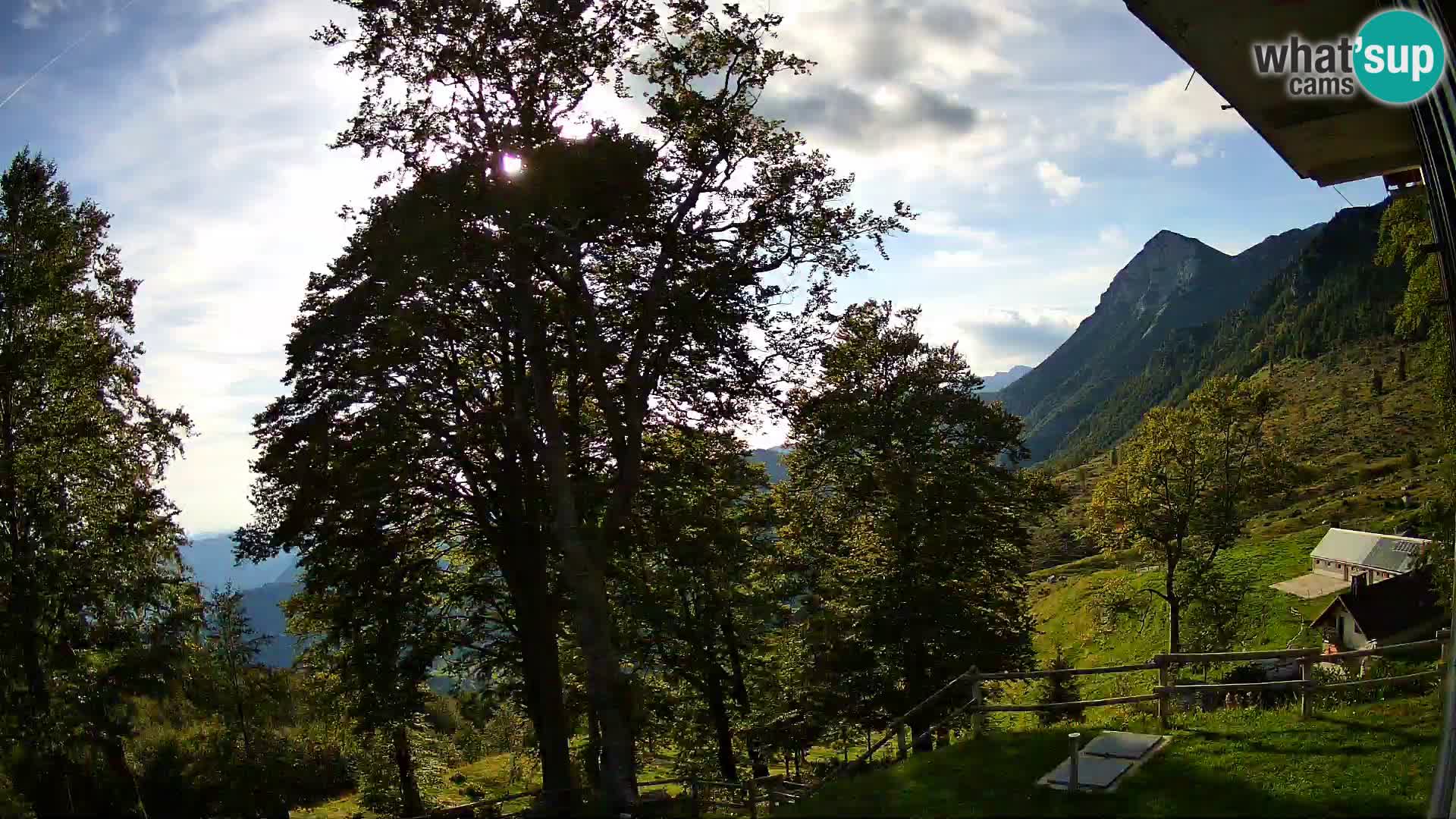 Koča na Planini Razor spletna kamera (1315) | Pogled na Tolminski Migovec