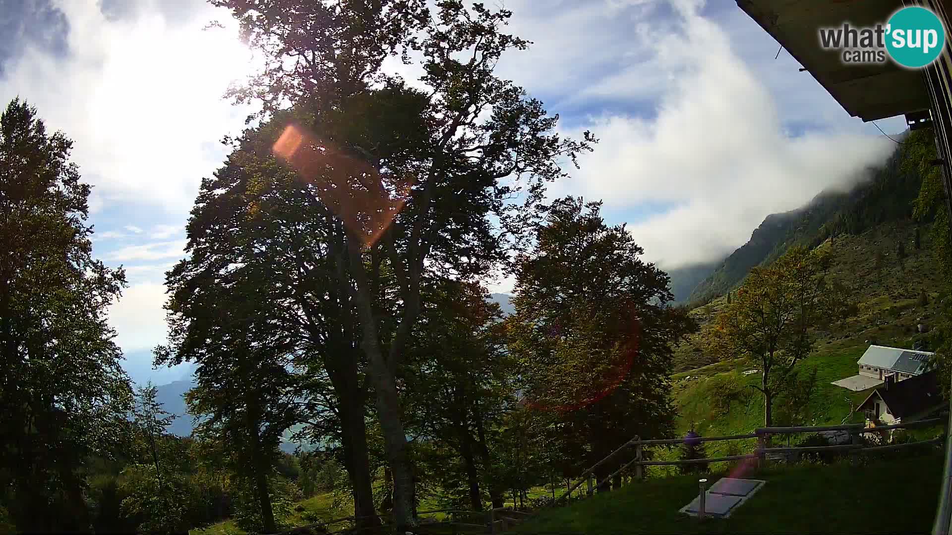 Cámara en vivo de la cabaña de montaña Planina Razor (1315) | vista hacia Tolminski Migovec