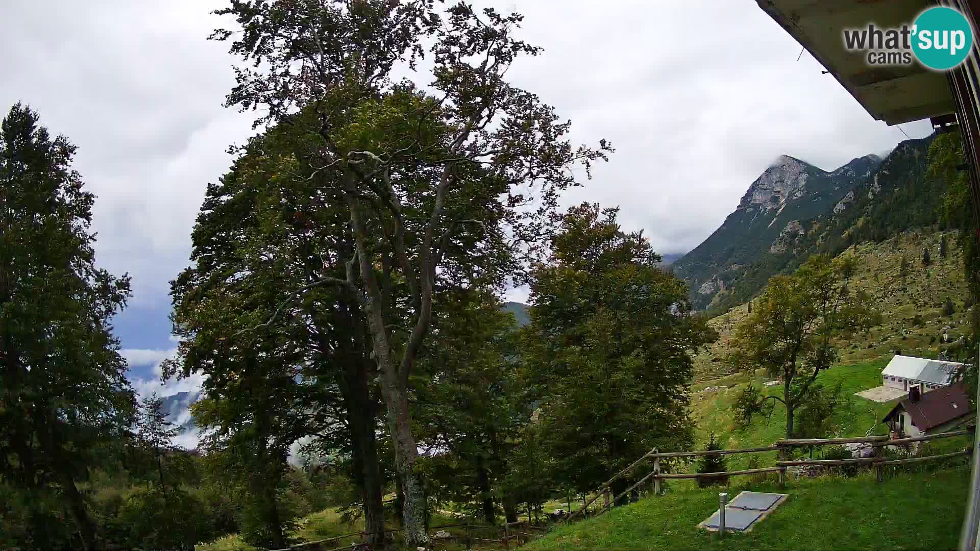Refuge de la montagne Planina Razor caméra en direct (1315) | vue sur Tolminski Migovec