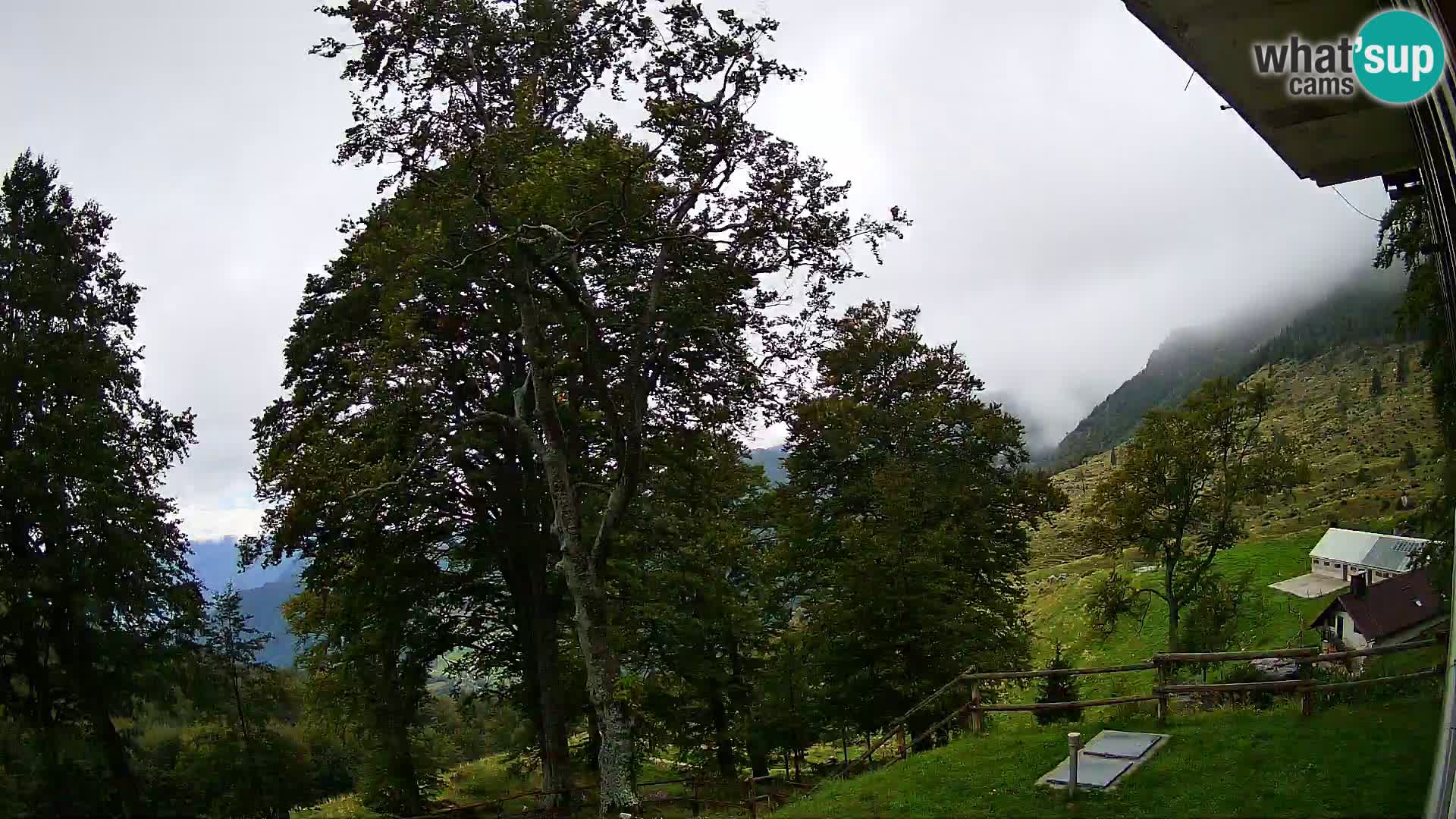 Cámara en vivo de la cabaña de montaña Planina Razor (1315) | vista hacia Tolminski Migovec