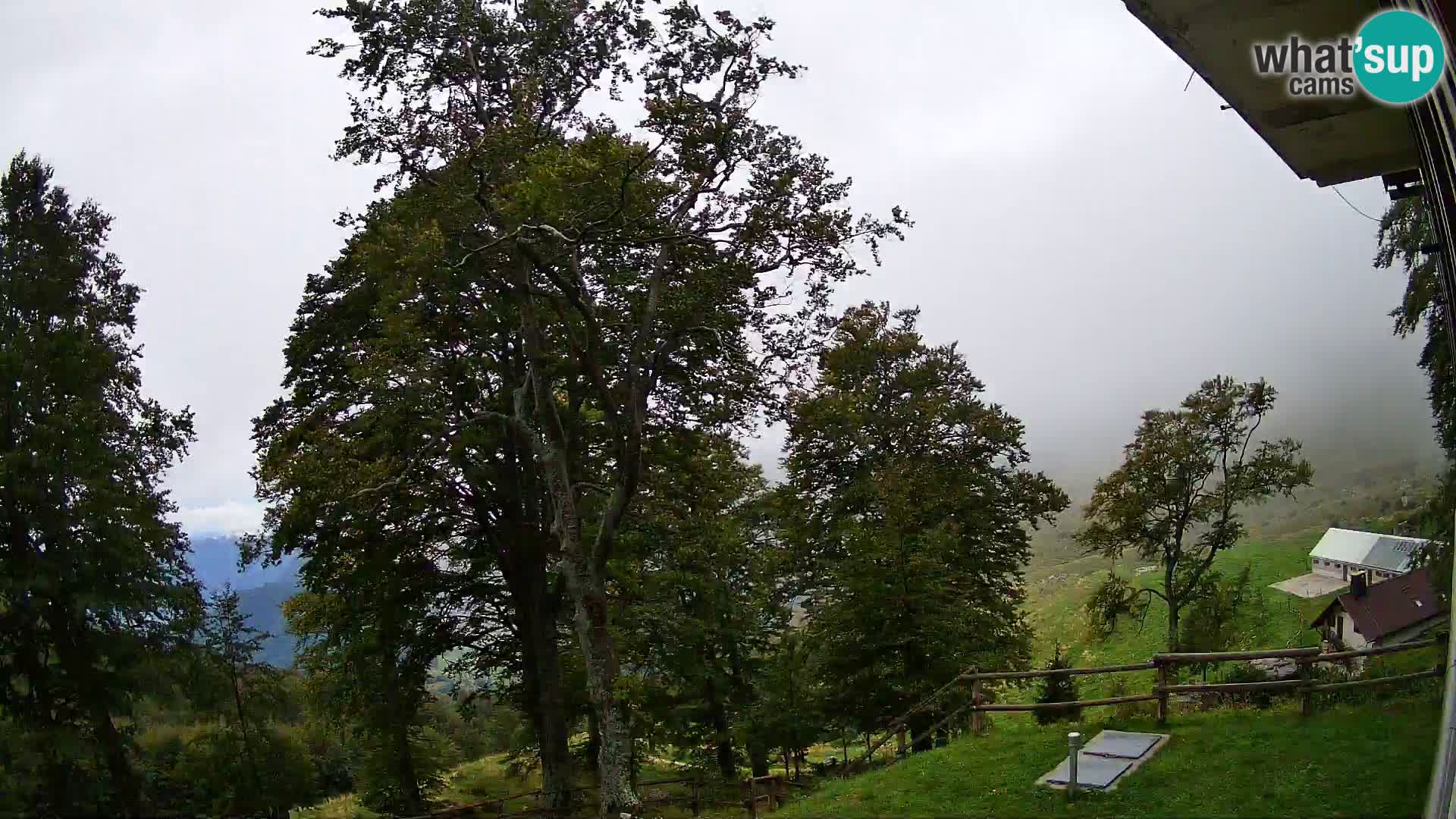 Refuge de la montagne Planina Razor caméra en direct (1315) | vue sur Tolminski Migovec