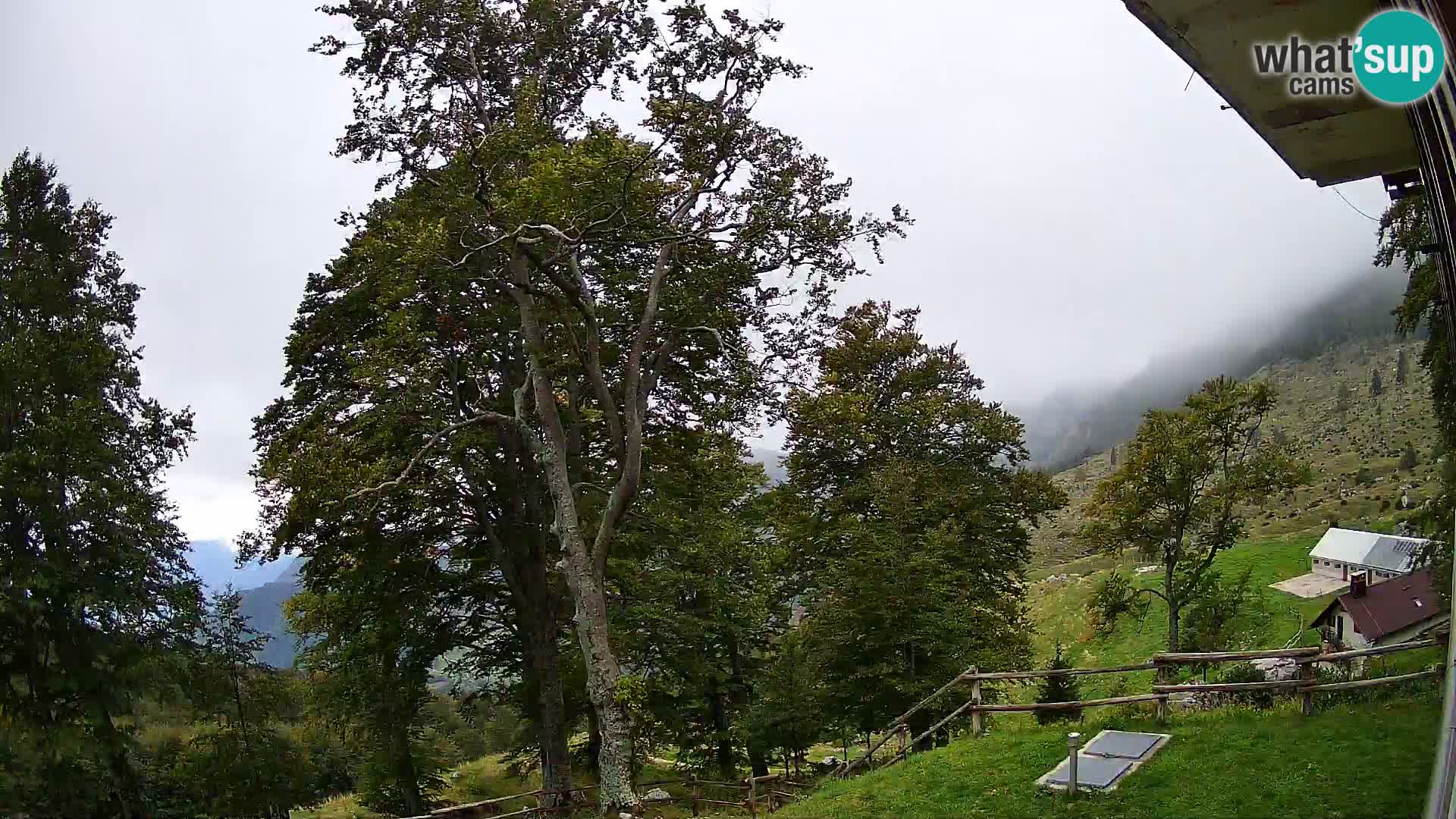 Planina Razor Mountain Hut live cam (1315) | view to Tolminski Migovec