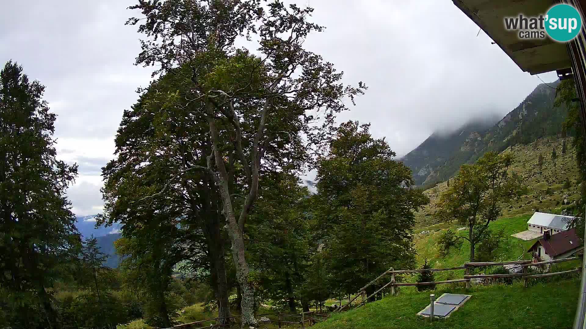 Planina Razor Mountain Hut live cam (1315) | view to Tolminski Migovec