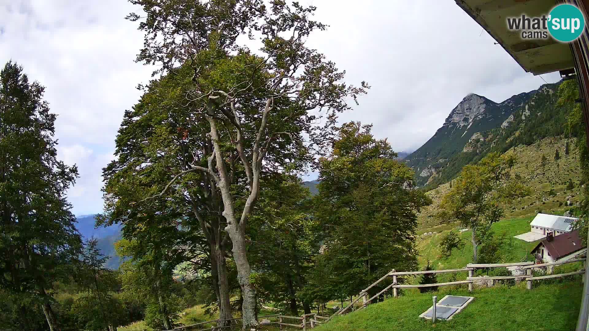 Planina Razor Mountain Hut live cam (1315) | view to Tolminski Migovec