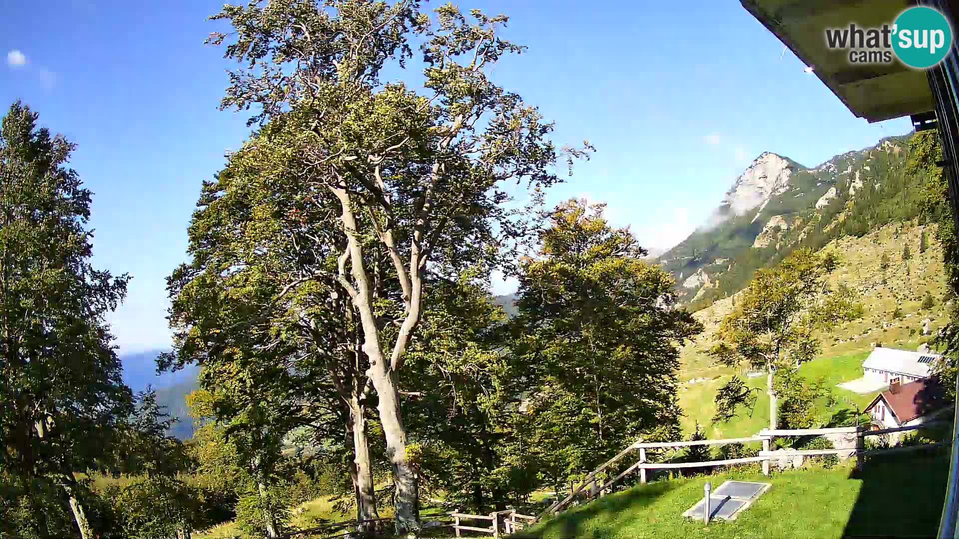 Planina Razor Mountain Hut live cam (1315) | view to Tolminski Migovec