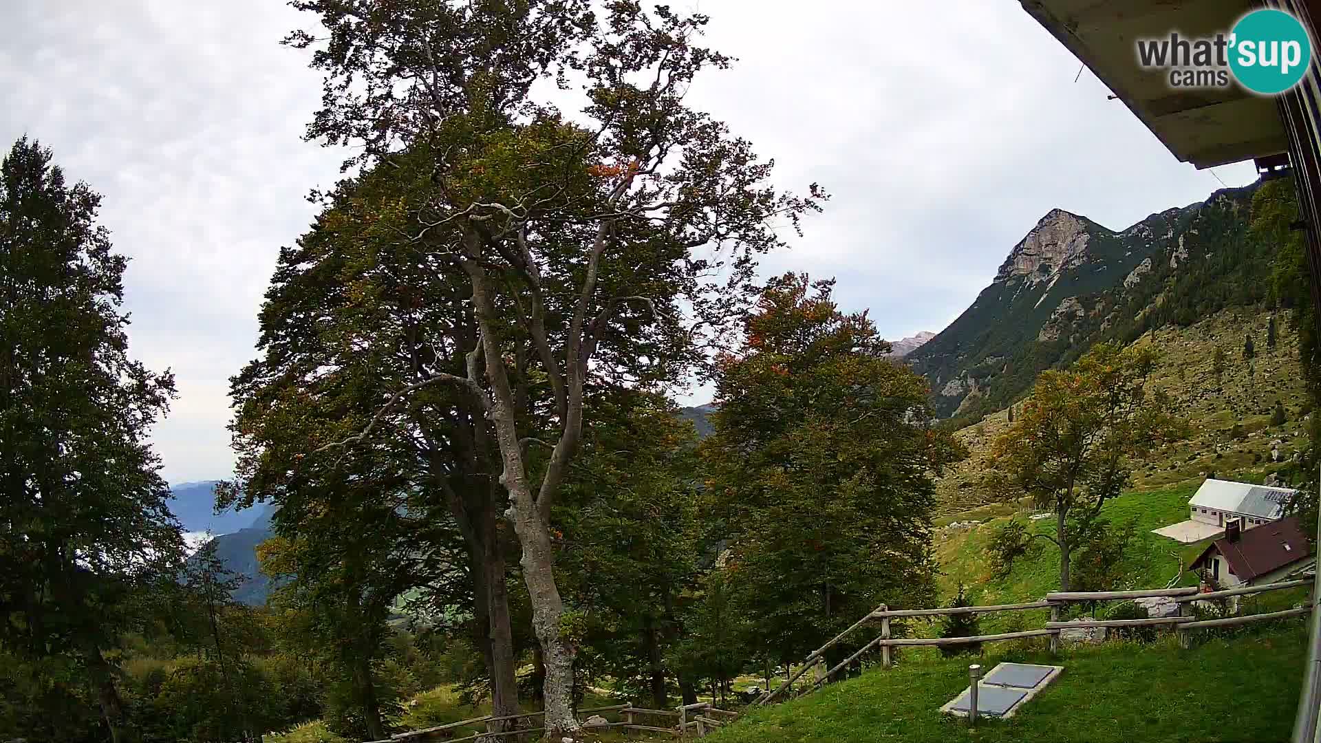 Refuge de la montagne Planina Razor caméra en direct (1315) | vue sur Tolminski Migovec