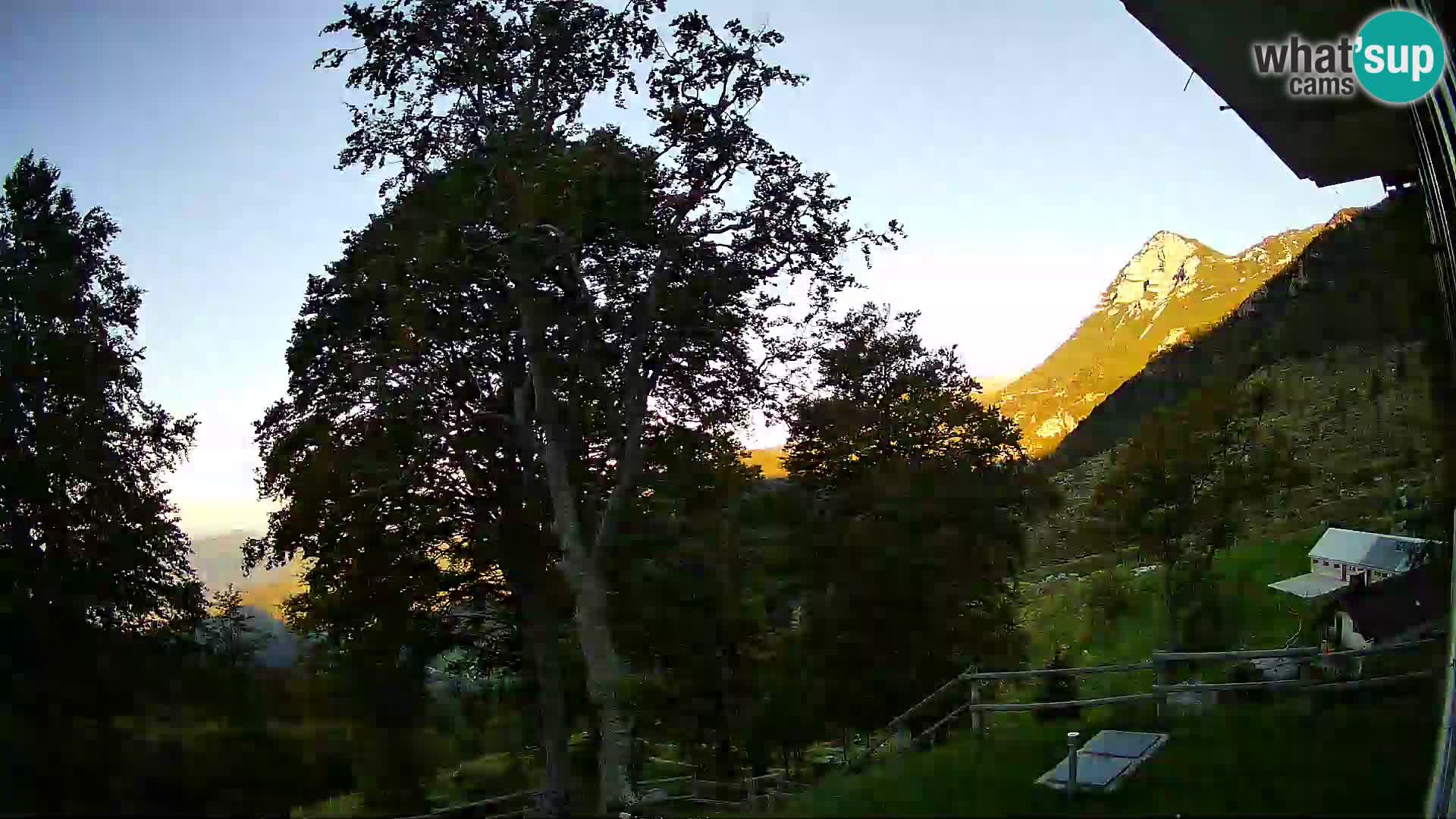 Baita di montagna Planina Razor webcam (1315) | vista su Tolminski Migovec
