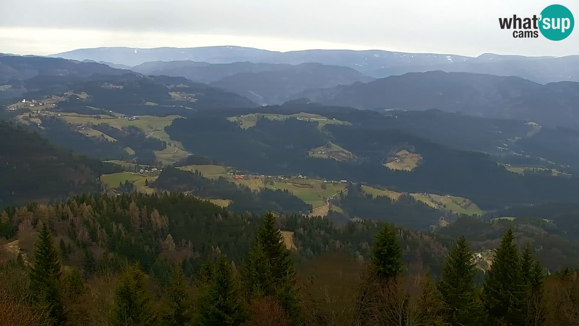 Webcam Kapunar | Monte Kapuna hacia Austria y Pohorje