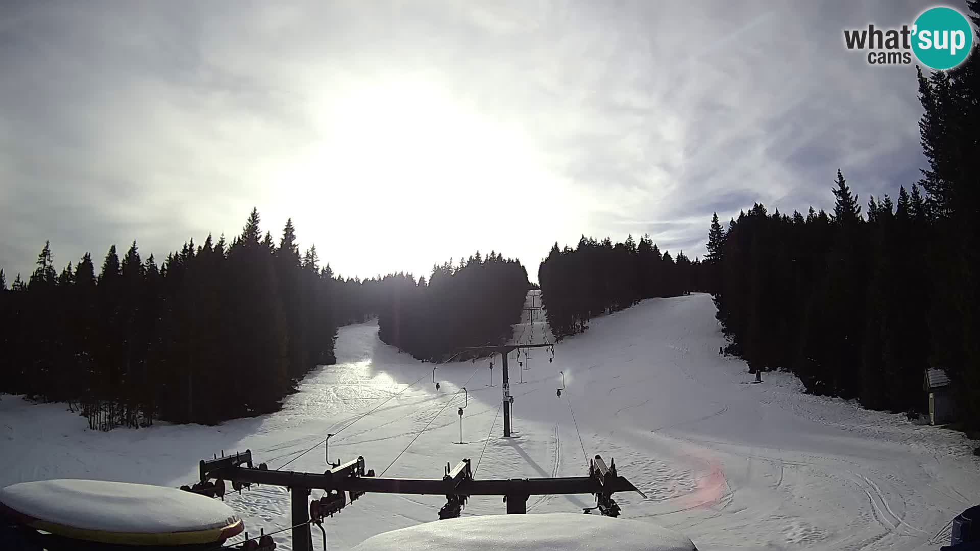 Smučišče Rogla Spletna kamera Ostruščica proga 1 in 2