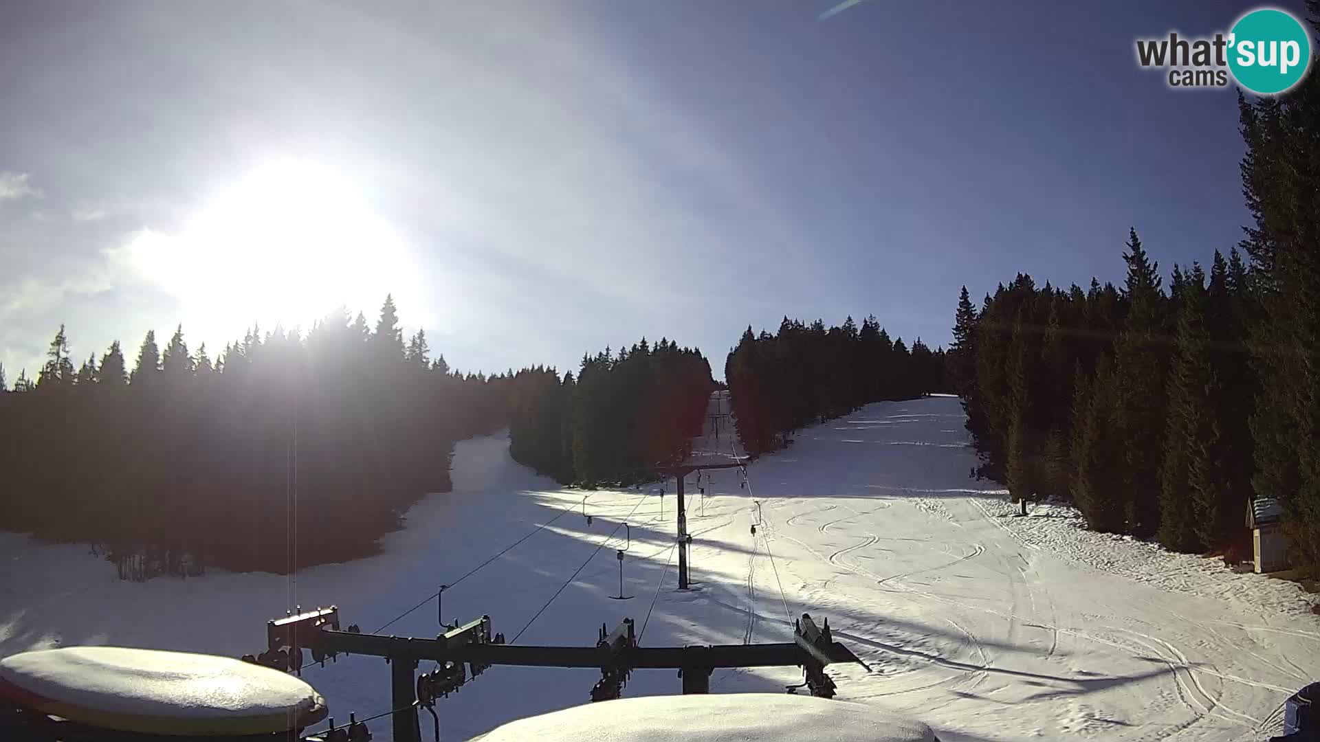 Smučišče Rogla Spletna kamera Ostruščica proga 1 in 2