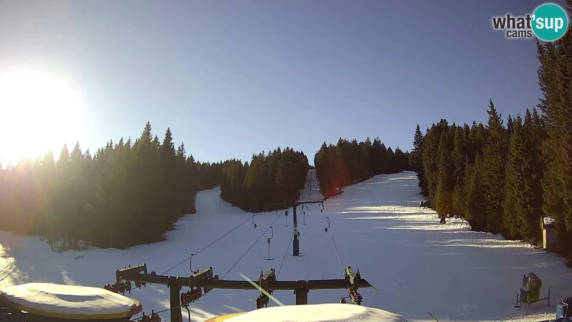 Smučišče Rogla Spletna kamera Ostruščica proga 1 in 2