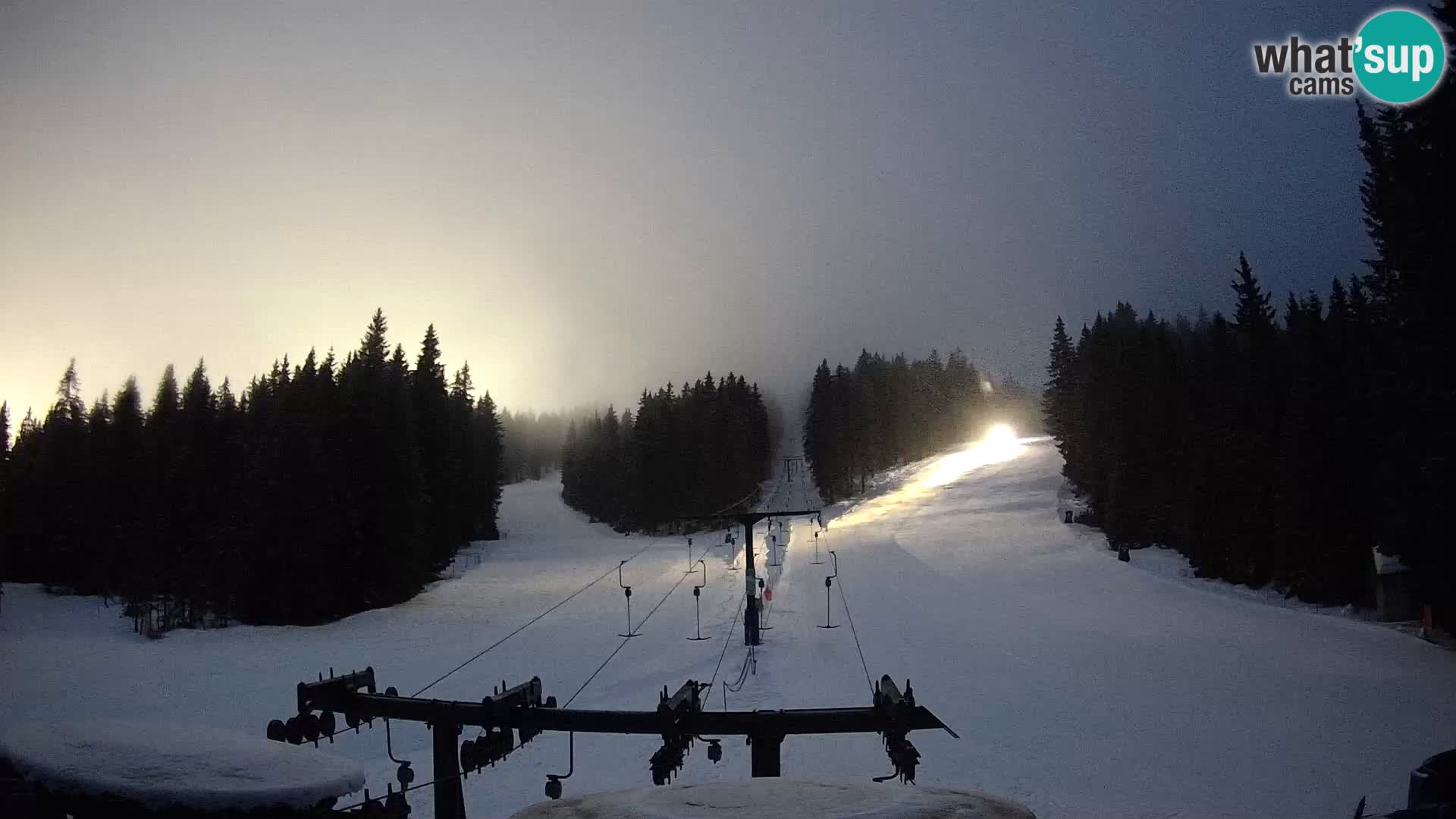 Smučišče Rogla Spletna kamera Ostruščica proga 1 in 2