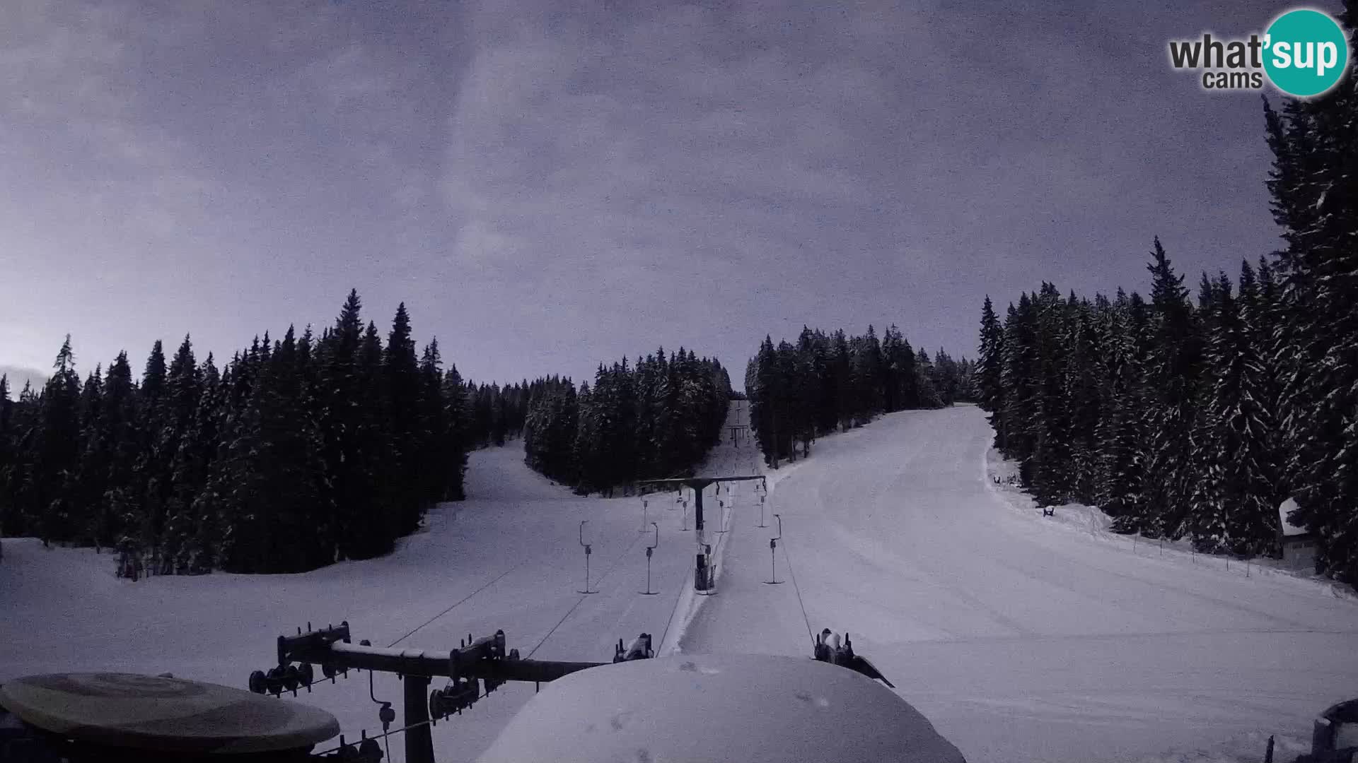 Smučišče Rogla Spletna kamera Ostruščica proga 1 in 2