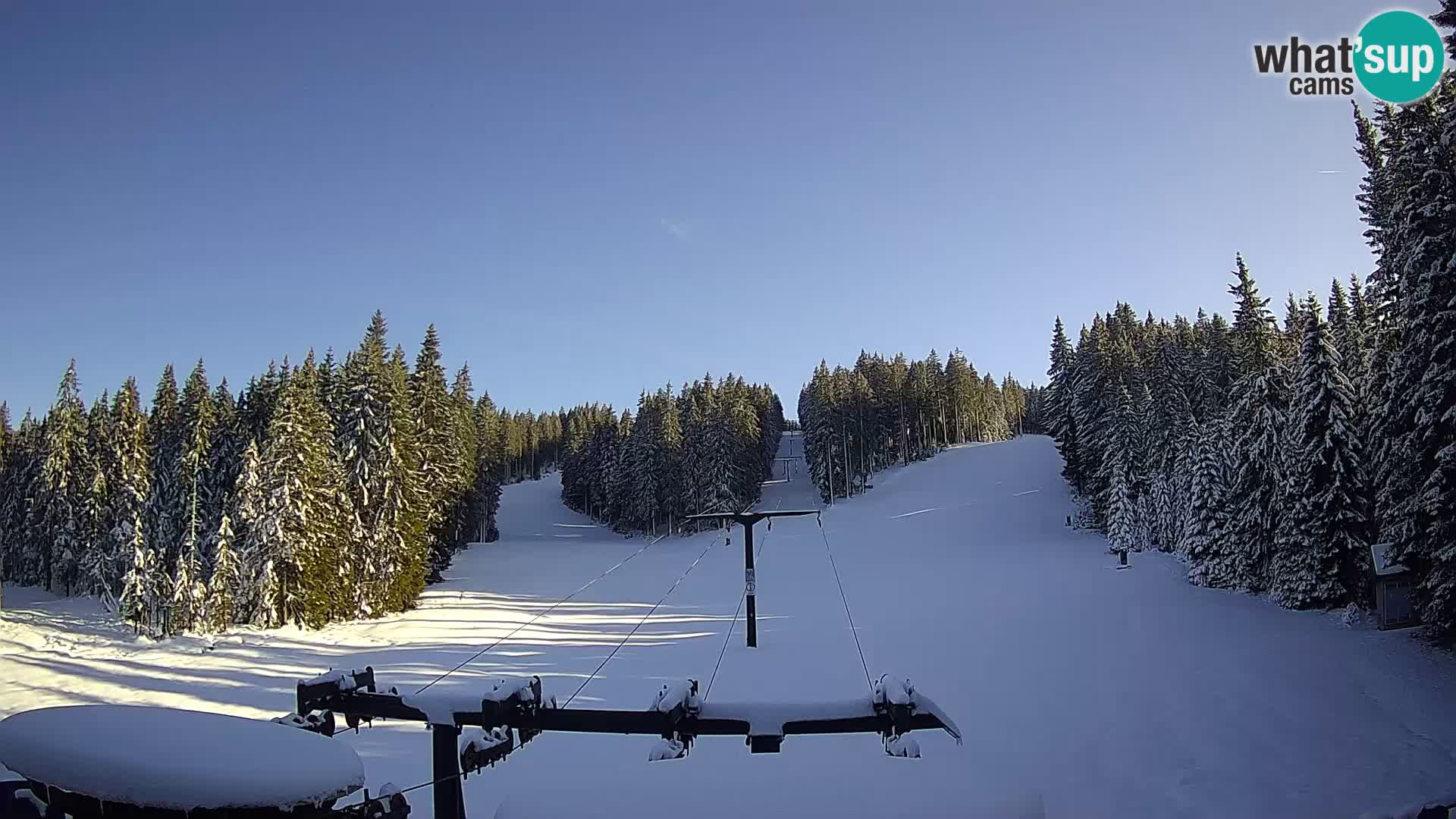 Smučišče Rogla Spletna kamera Ostruščica proga 1 in 2