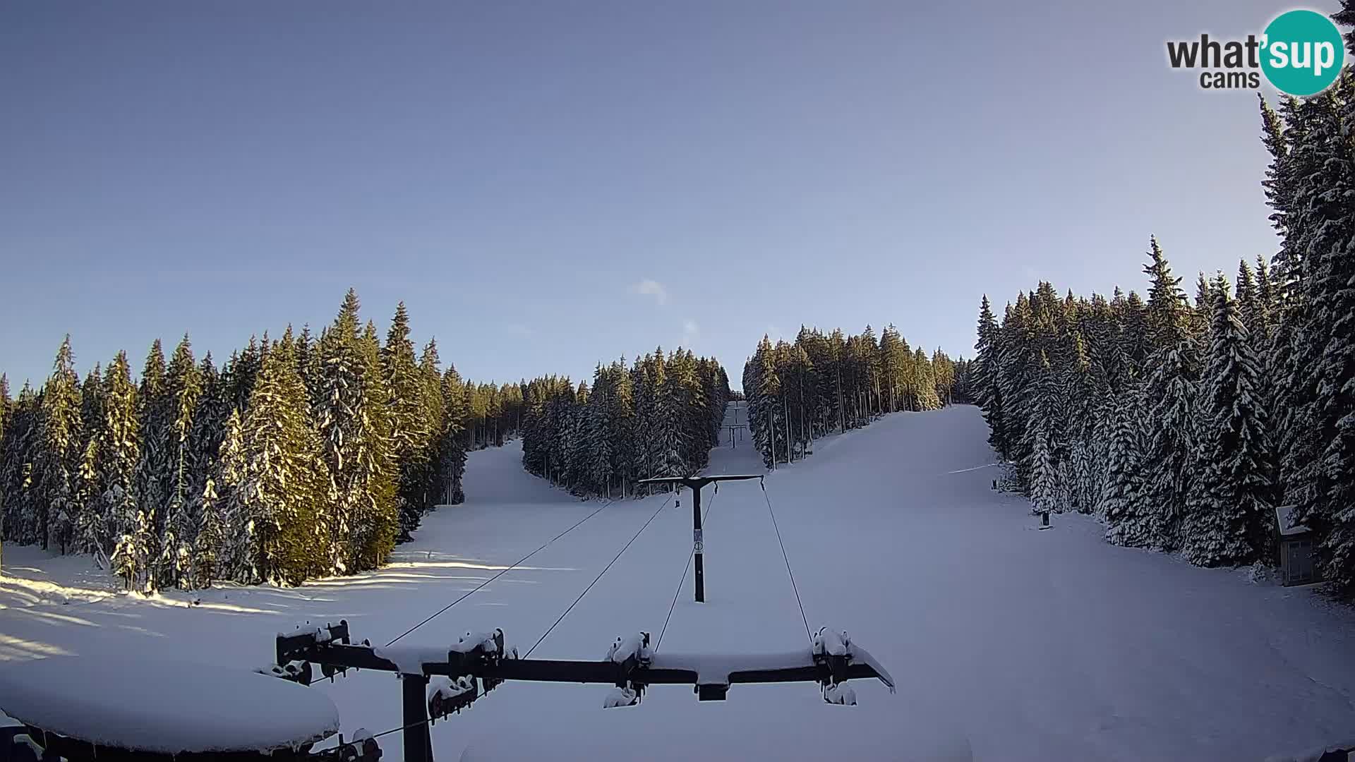 Smučišče Rogla Spletna kamera Ostruščica proga 1 in 2
