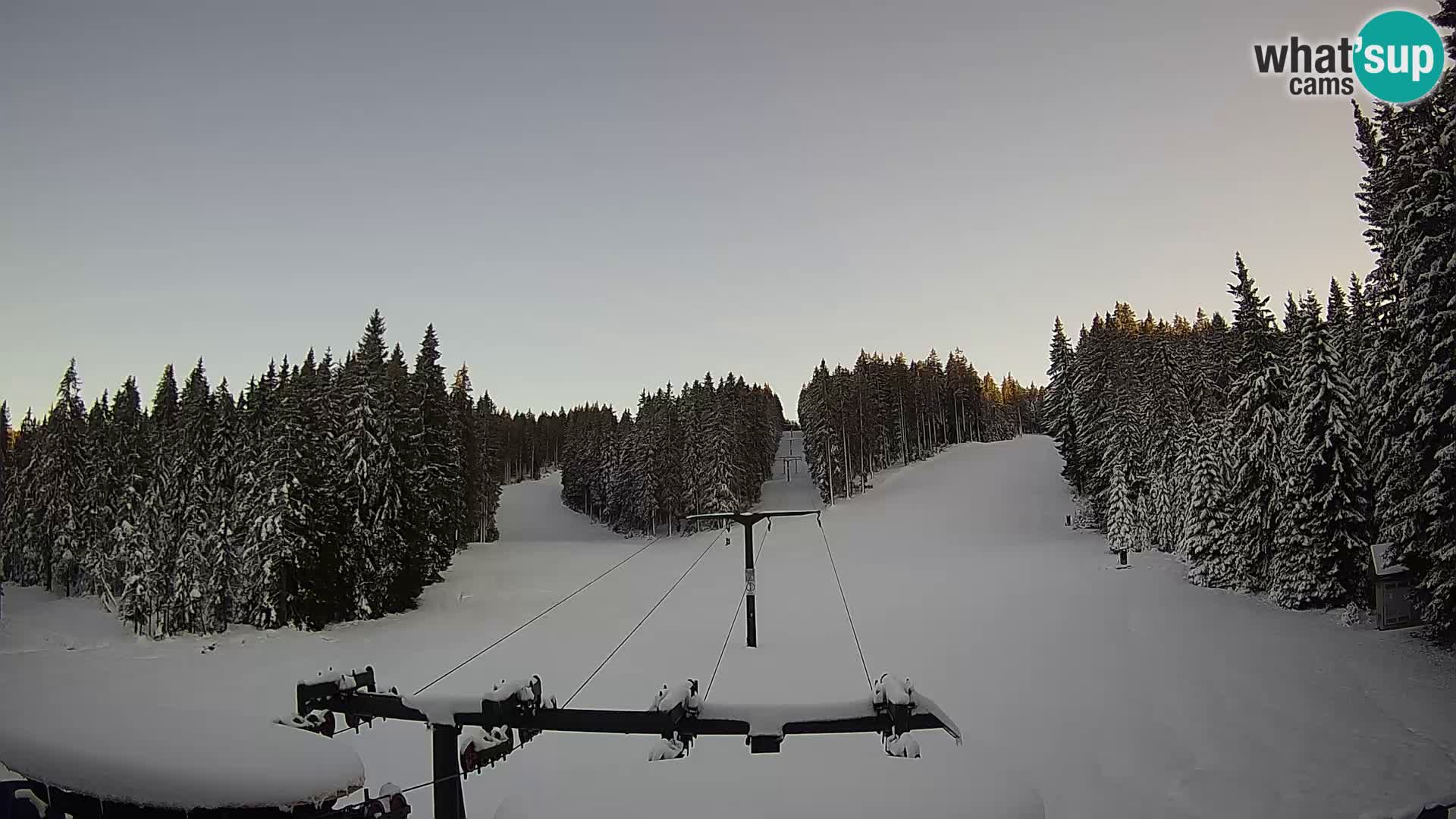 Smučišče Rogla Spletna kamera Ostruščica proga 1 in 2