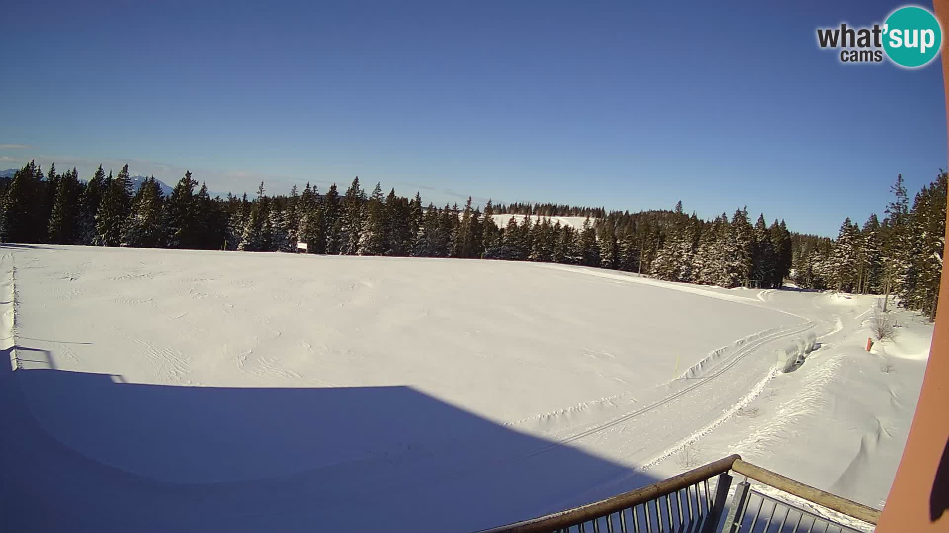 Rogla – Hotel Natura pogled na tekaški poligon
