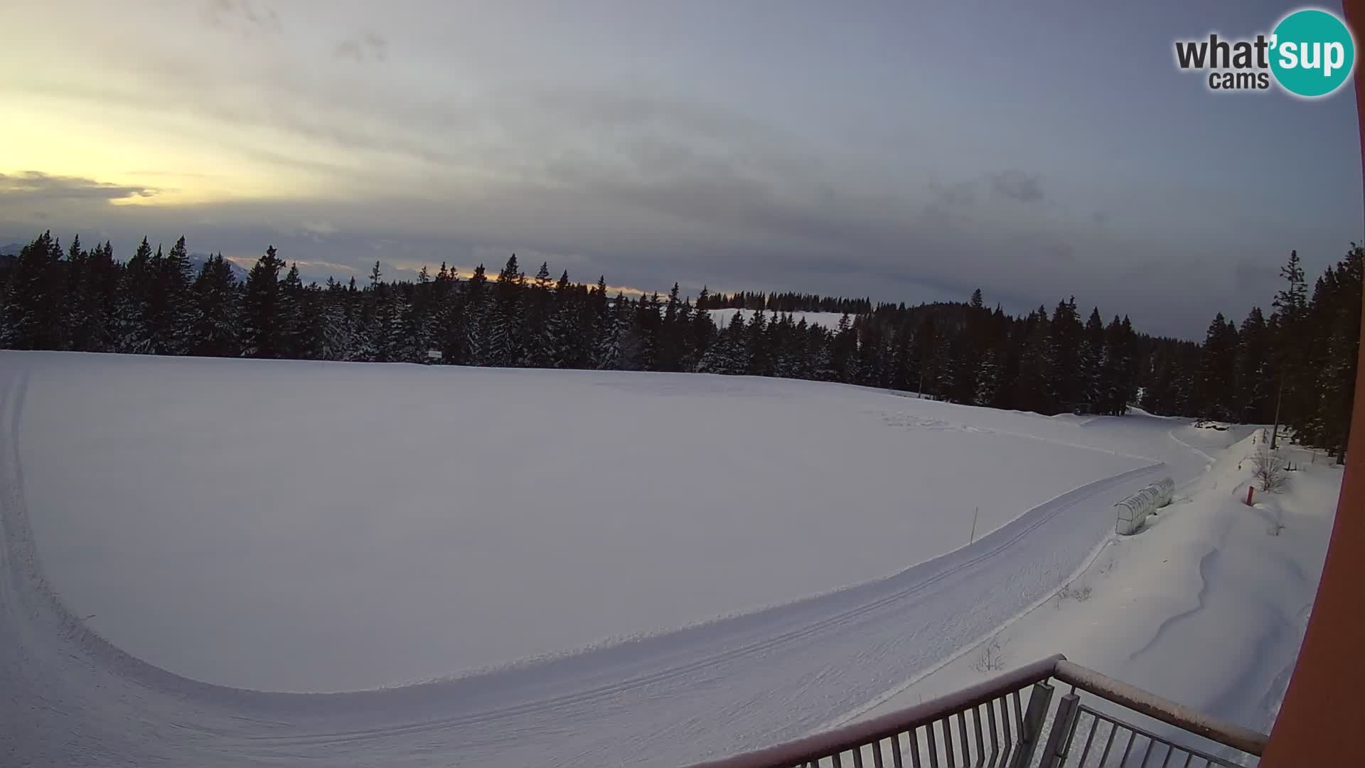 Rogla – Hotel Natura pogled na tekaški poligon
