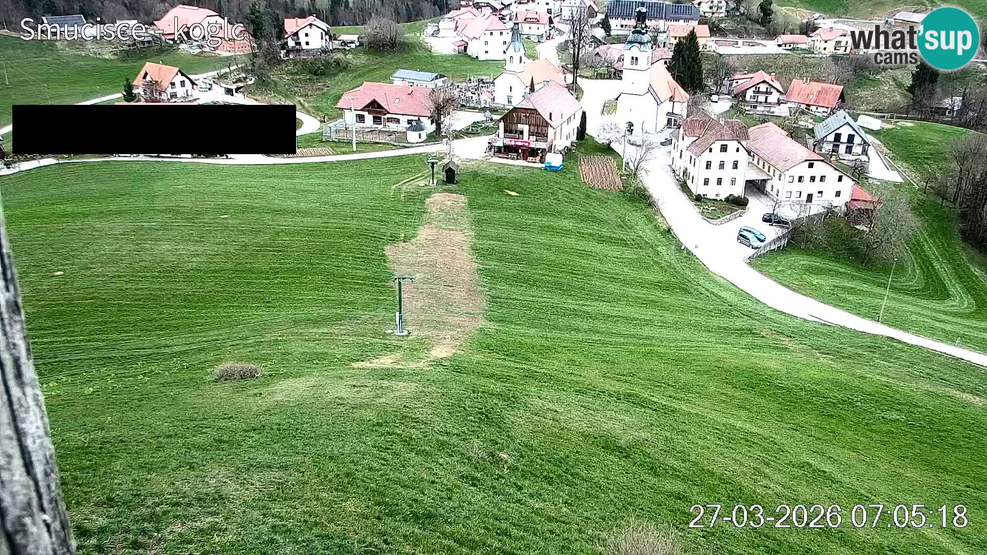 Webcam Šentjošt sci – Vista live sulla parte alta della pista